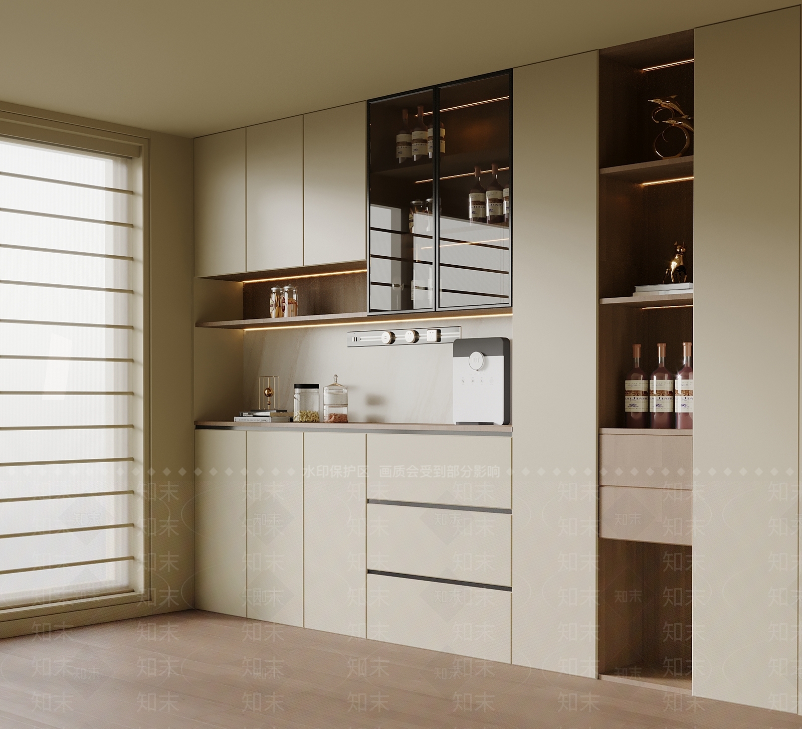 现代酒柜3D模型下载【ID:1201675822】