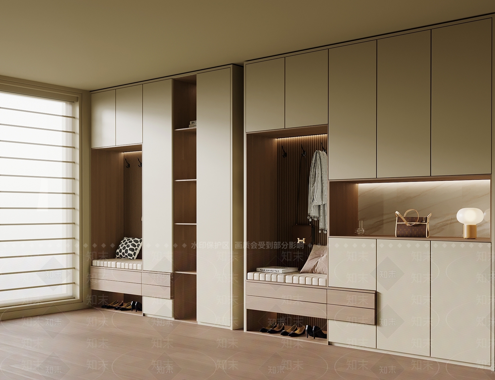 现代鞋柜3D模型下载【ID:1201676118】