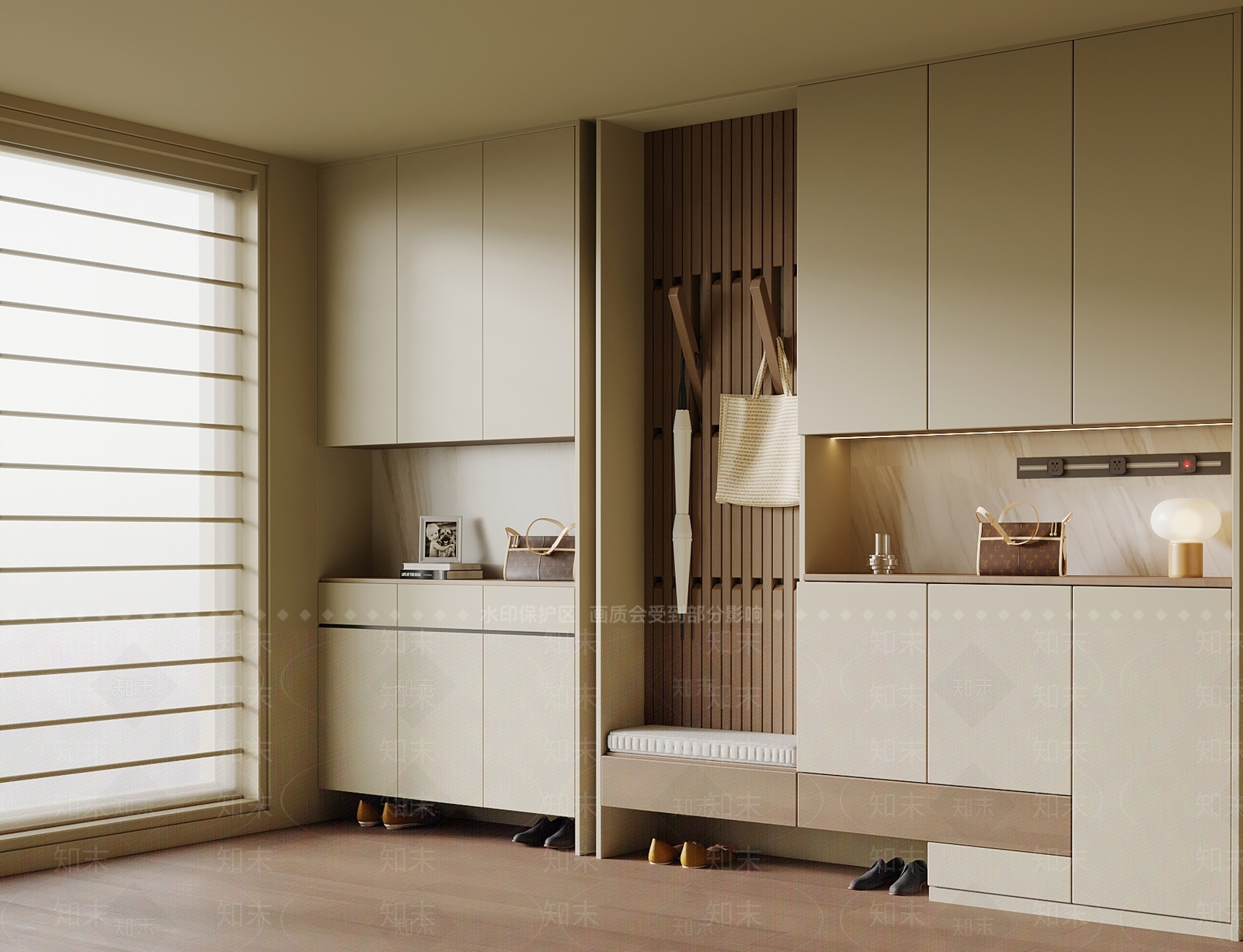 现代鞋柜3D模型下载【ID:1201676267】