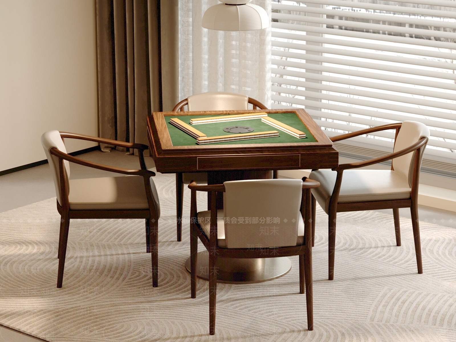 麻将桌3D模型下载【ID:1201680159】