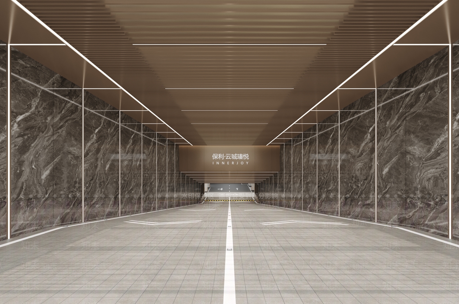 现代轻奢室内停车场3D模型下载【ID:1201688567】