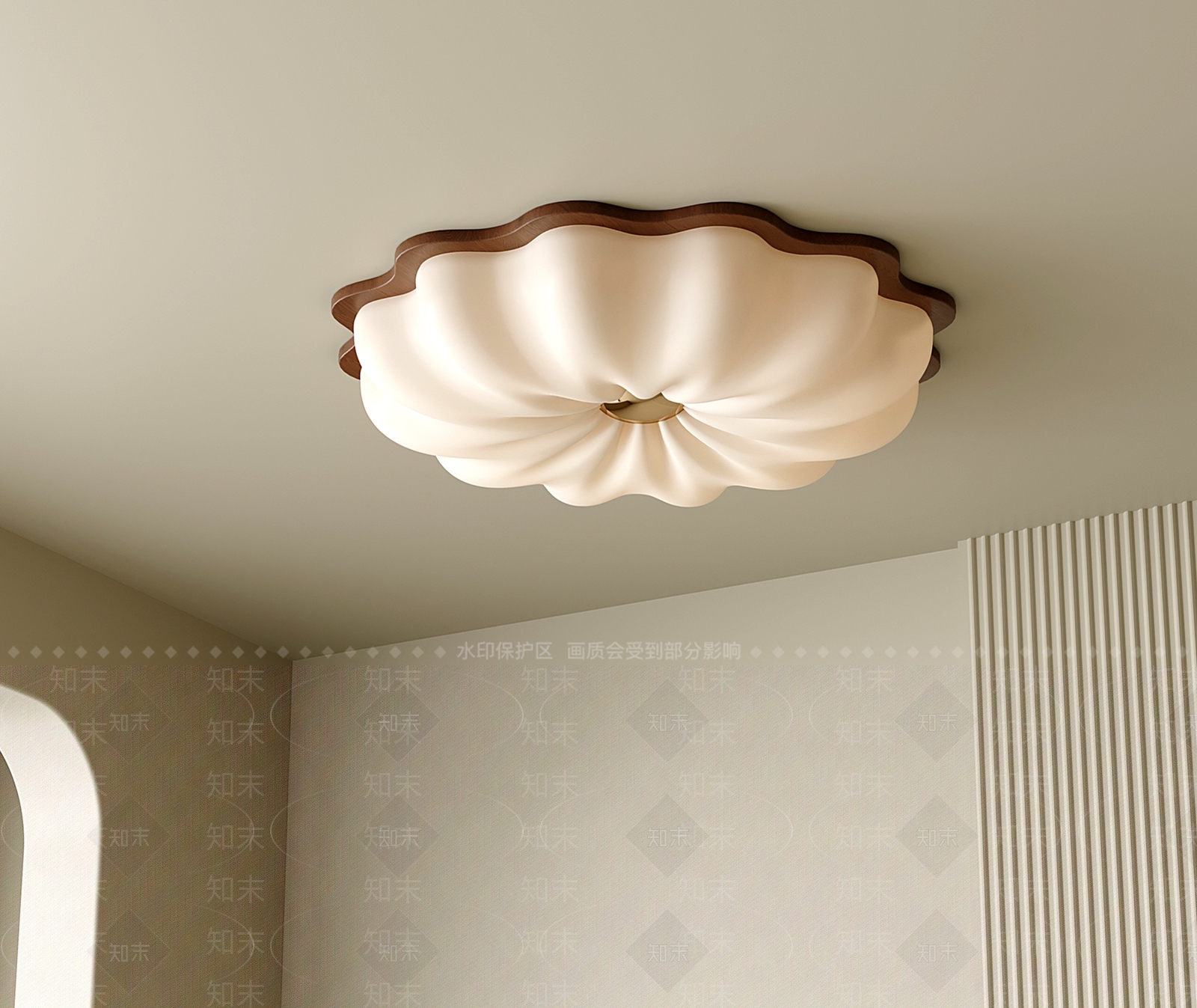 法式中古吸顶灯3D模型下载【ID:1201689383】