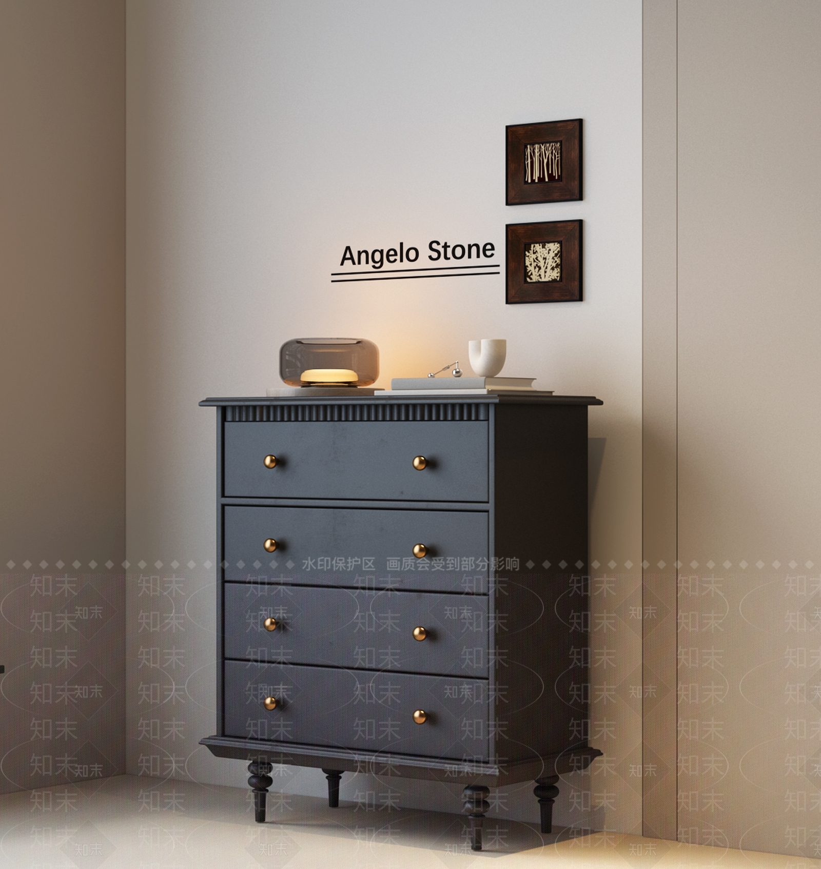 法式美式斗柜3D模型下载【ID:1201693199】