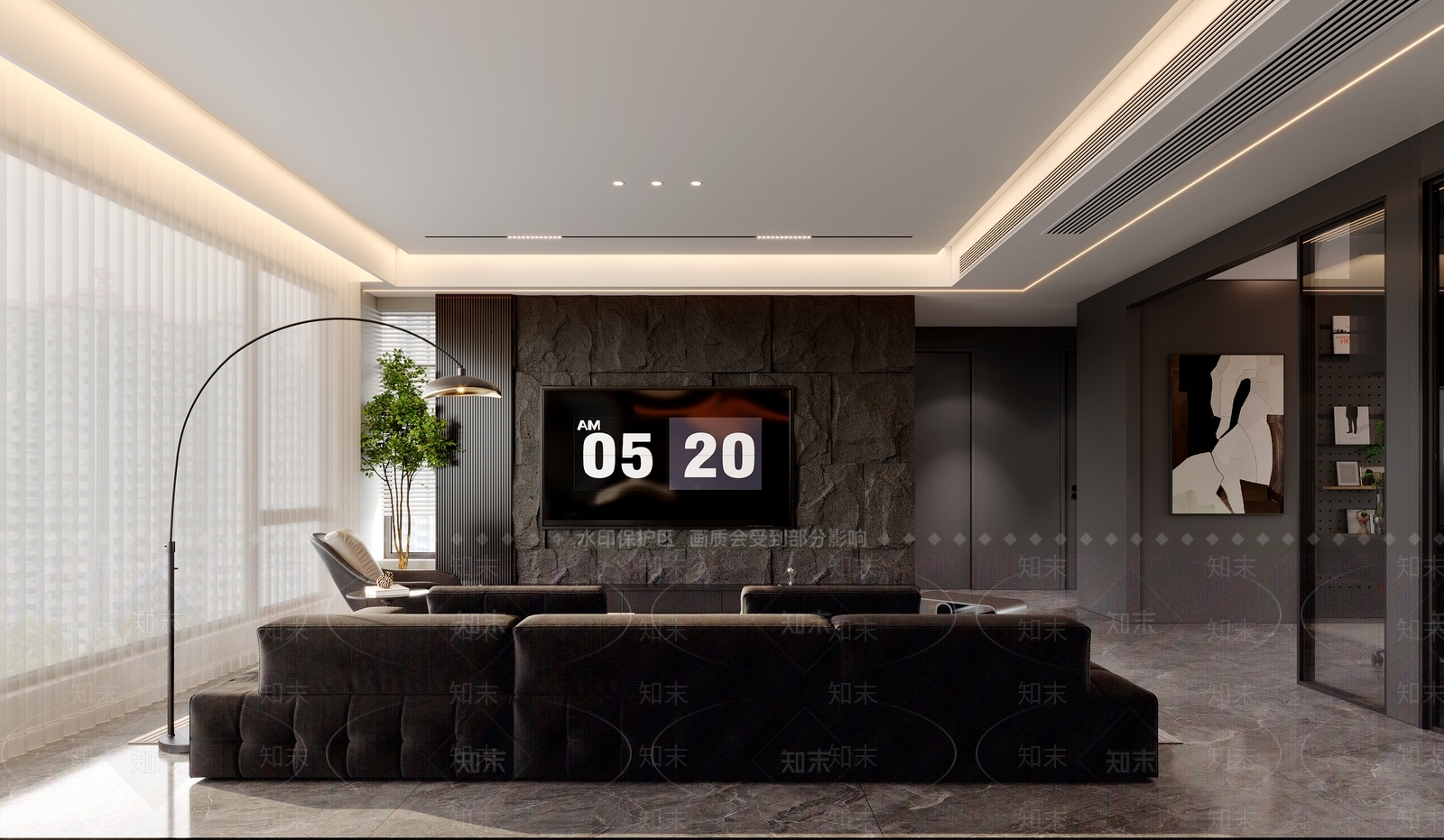 现代客餐厅3D模型下载【ID:1221685359】