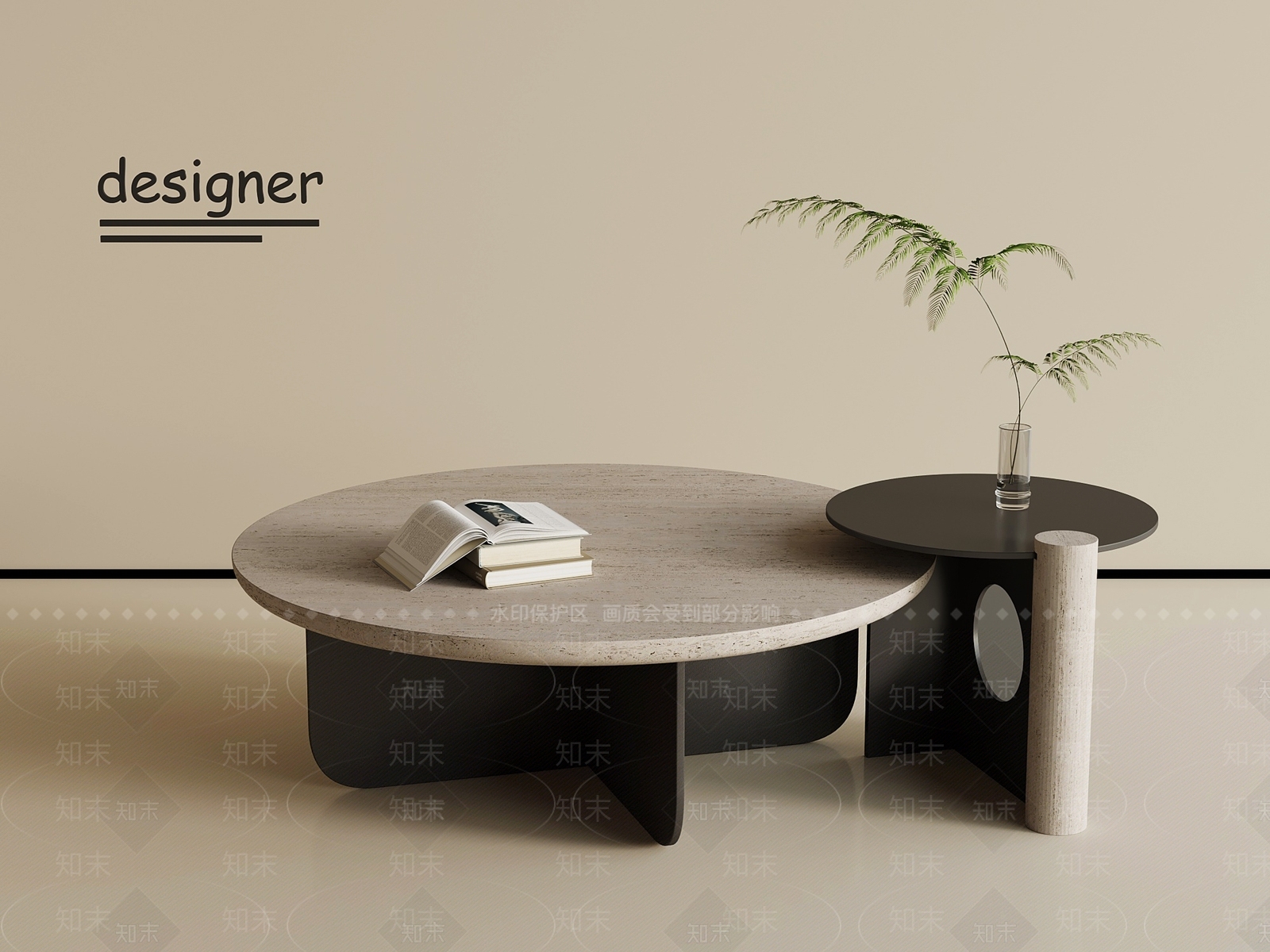 侘寂茶几3D模型下载【ID:1201695847】