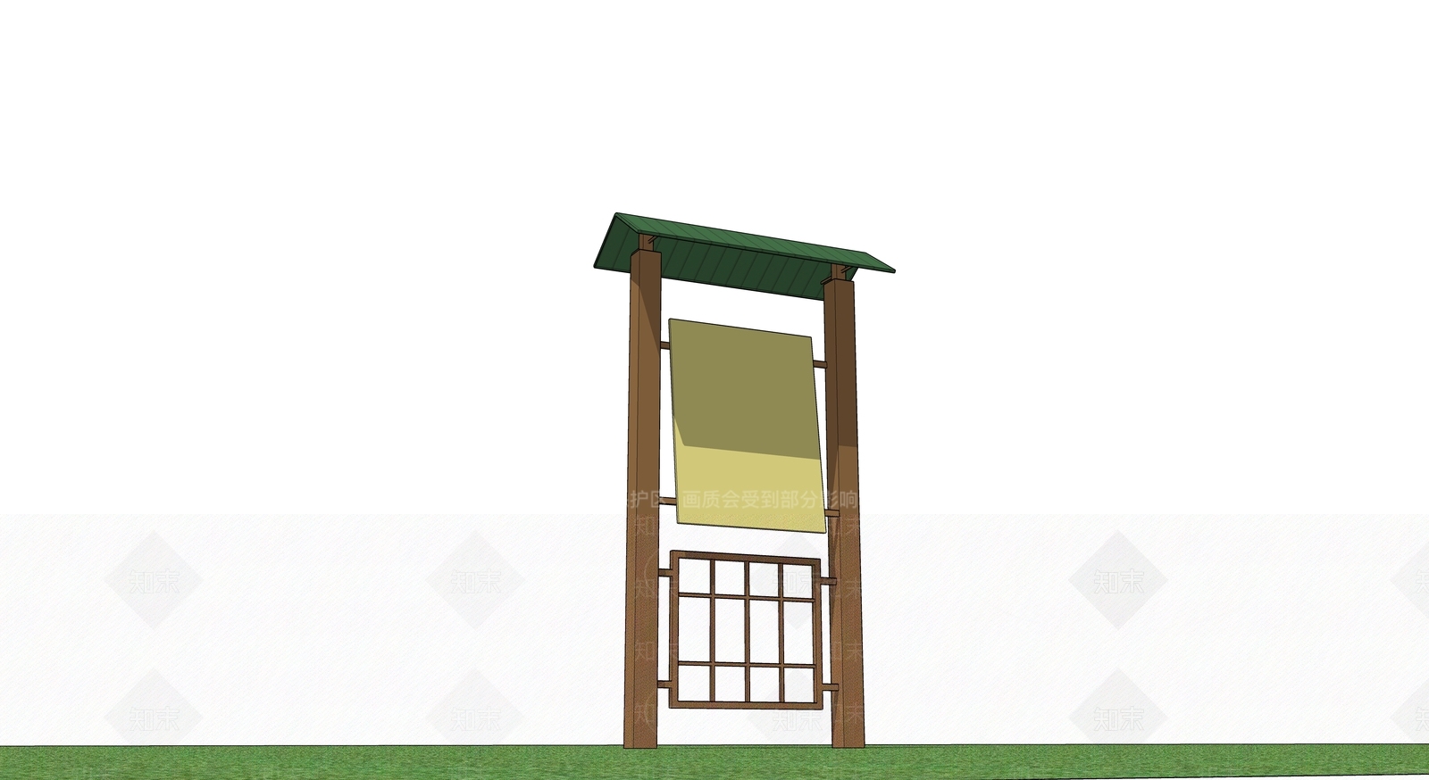 现代简约广告牌SU模型下载【ID:1201697137】