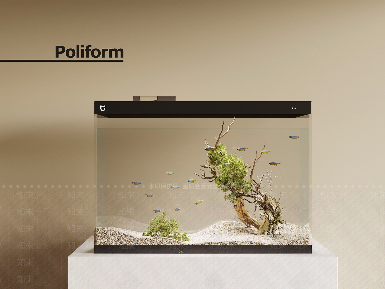 现代鱼缸SU模型下载【ID:1201697418】