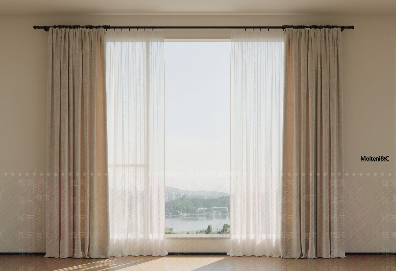 现代通用窗帘3D模型下载【ID:1201701056】