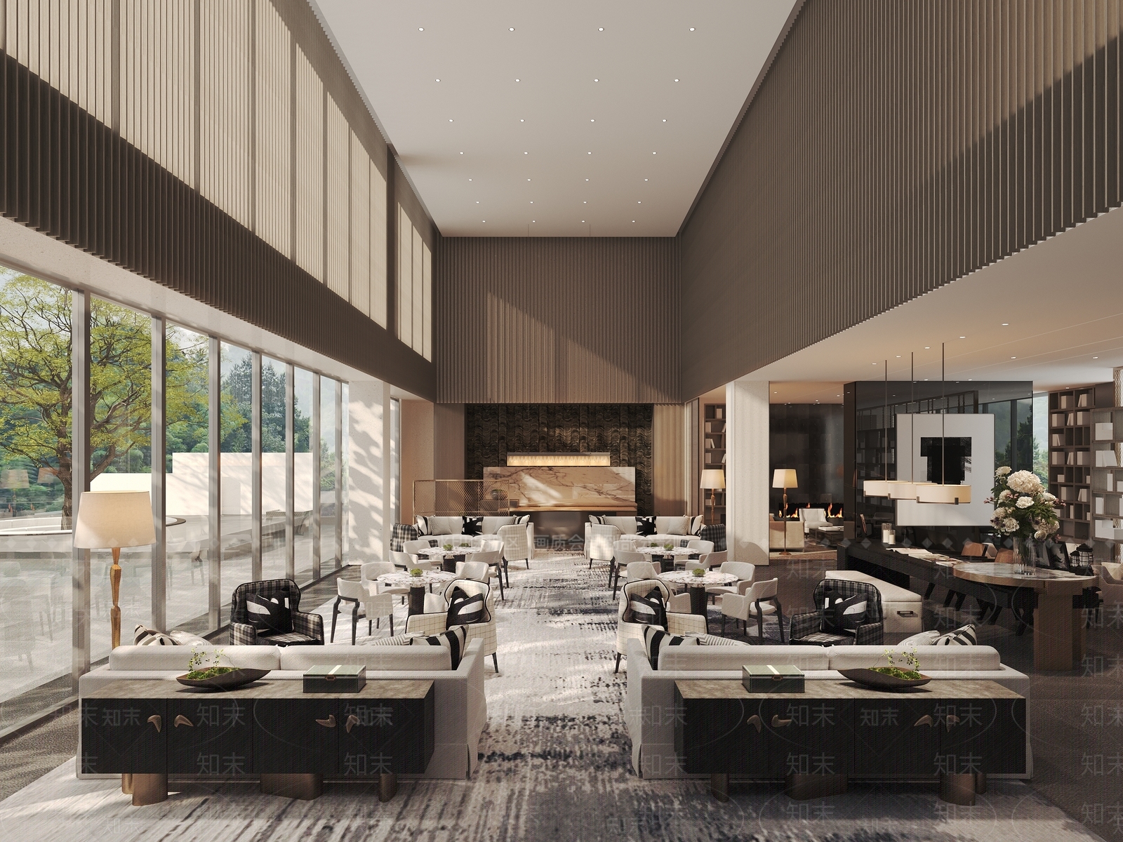 新中式现代售楼处3D模型下载【ID:1201703482】