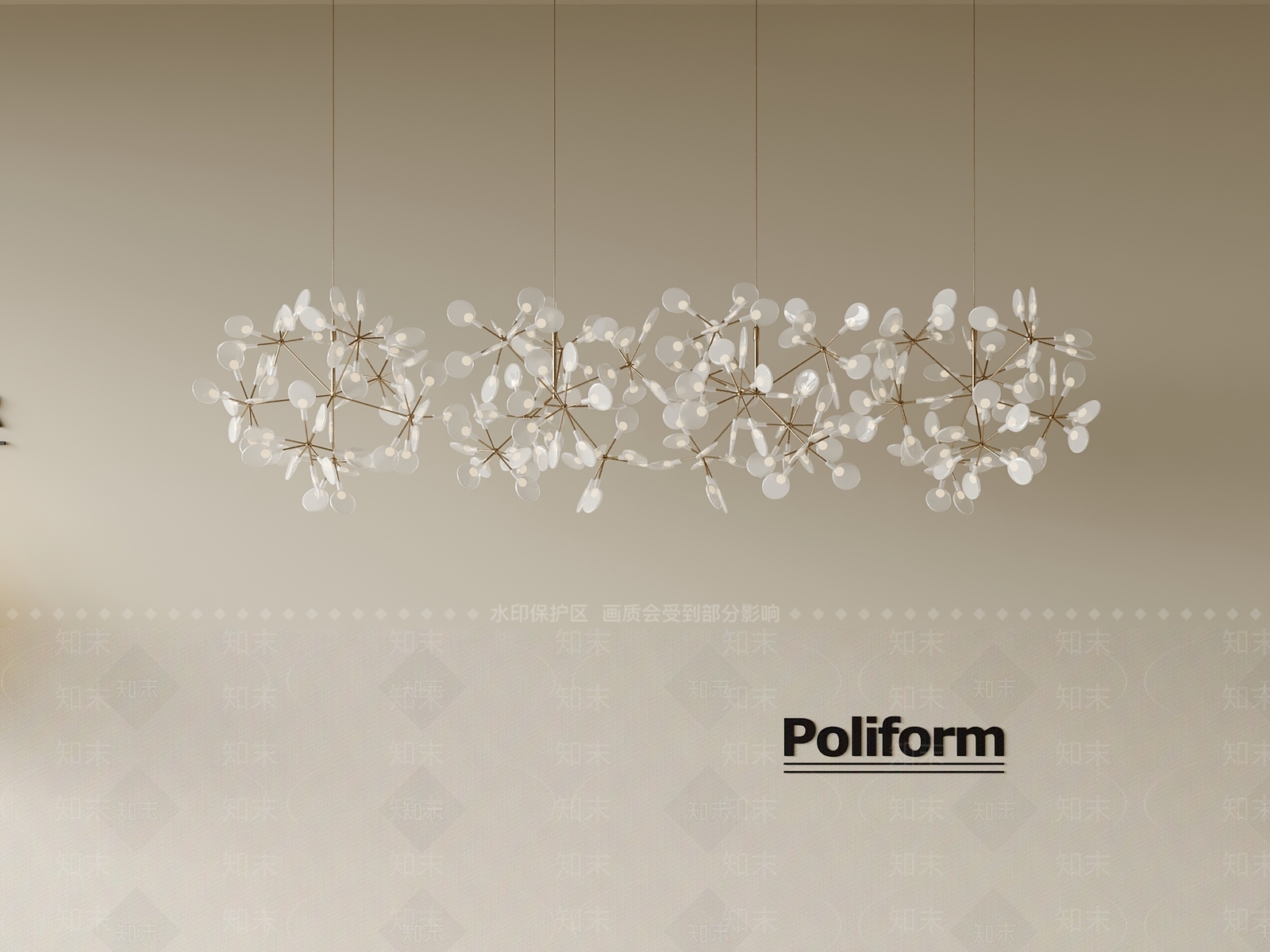 法式吊灯3D模型下载【ID:1201704229】