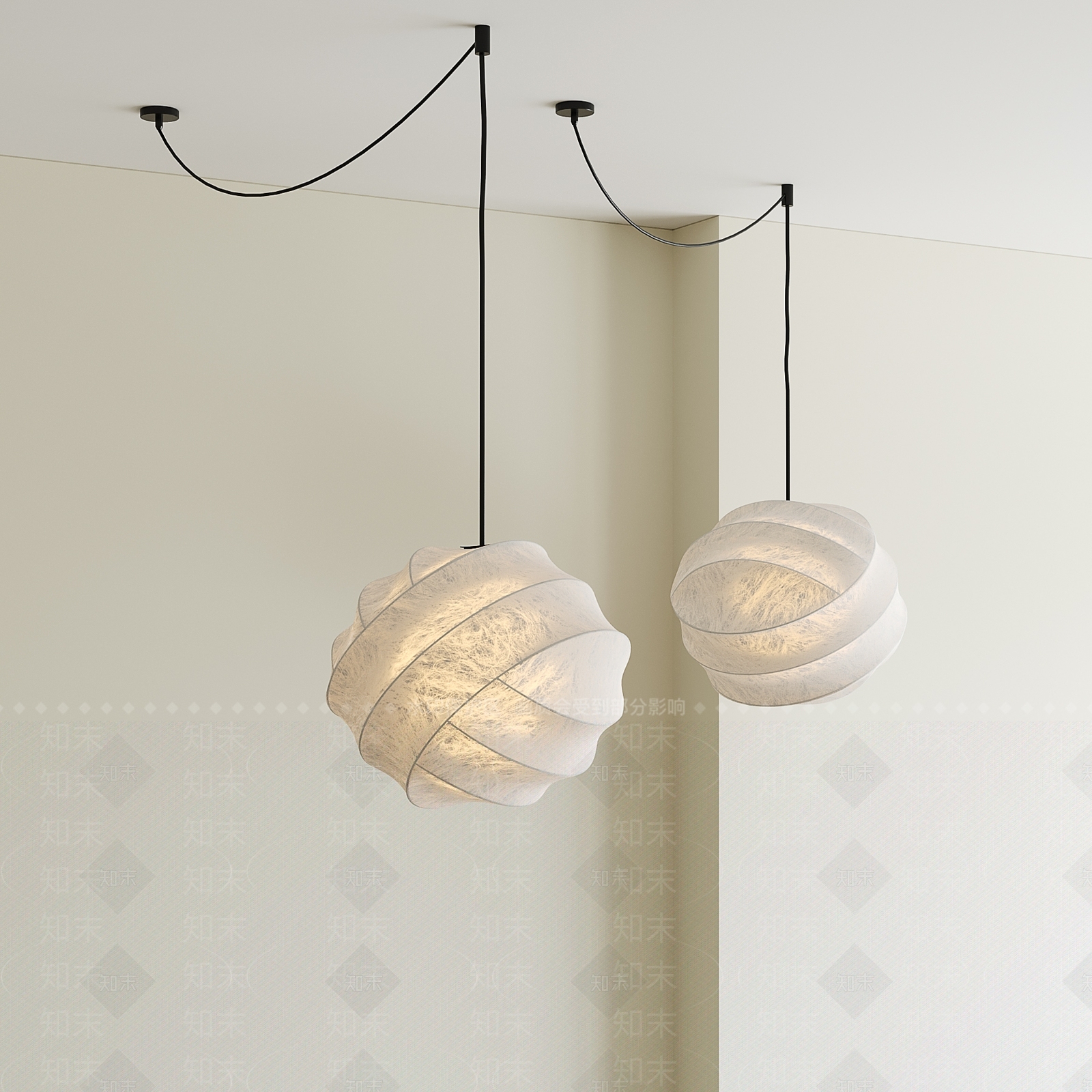 侘寂中古吊灯SU模型下载【ID:1201705939】