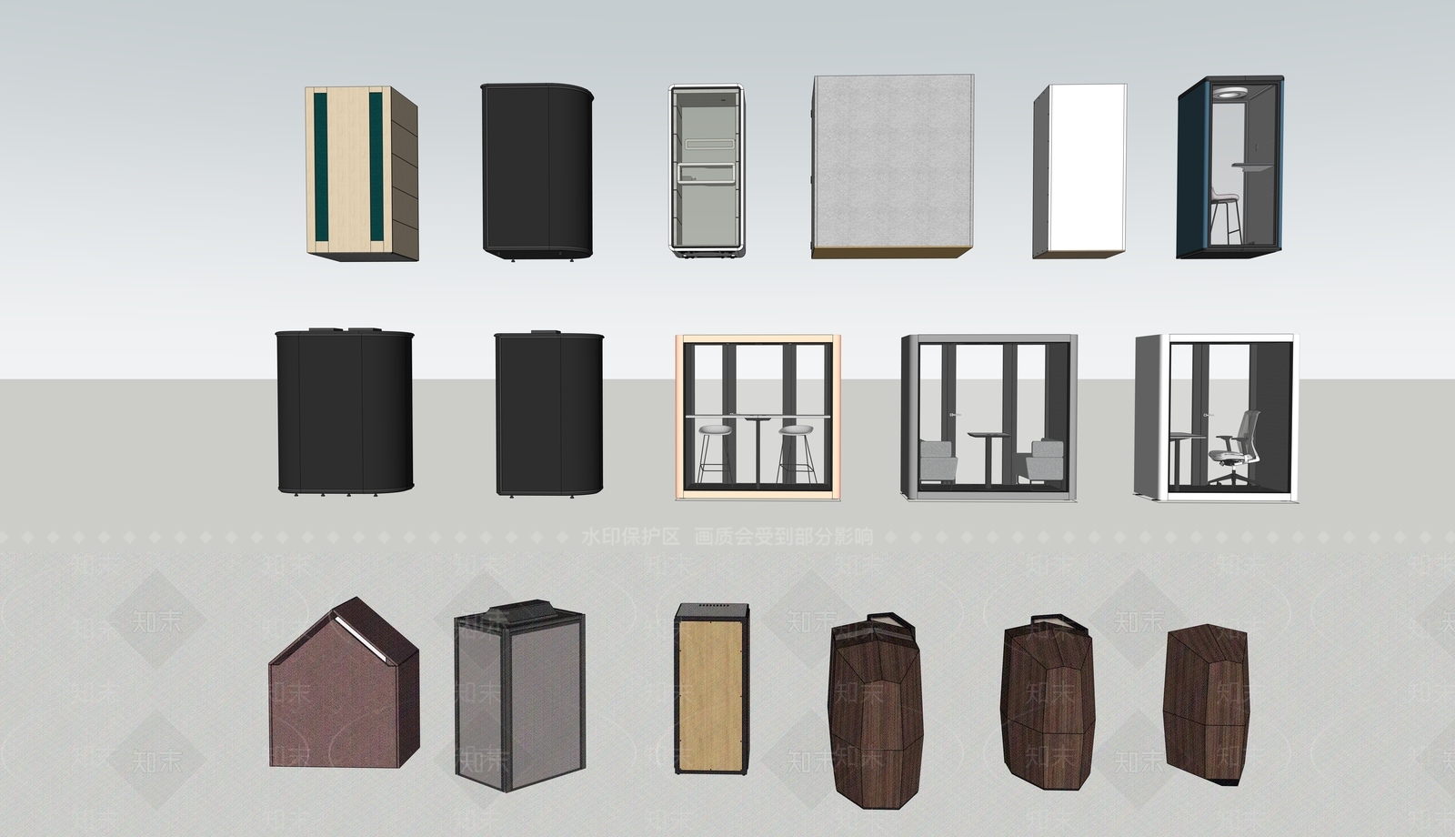 现代简约其他办公用品SU模型下载【ID:1201707164】