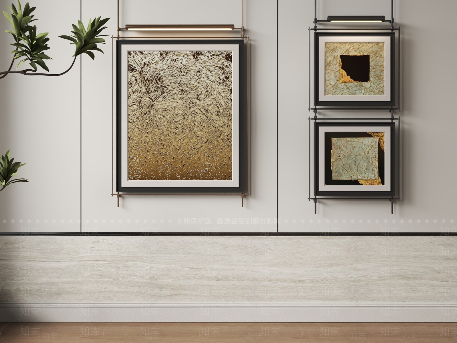 中式中古挂画3D模型下载【ID:1201707001】