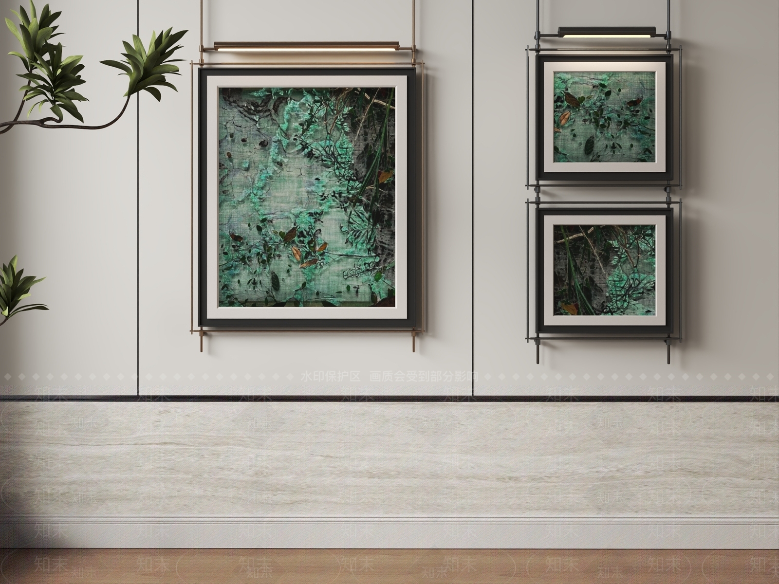 中式现代挂画3D模型下载【ID:1201707653】