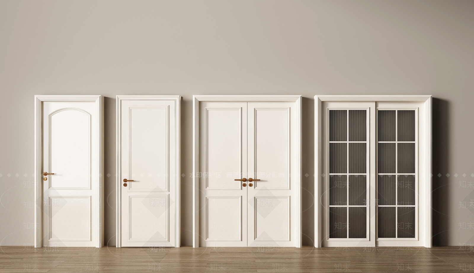 法式简欧双开门3D模型下载【ID:1201708822】