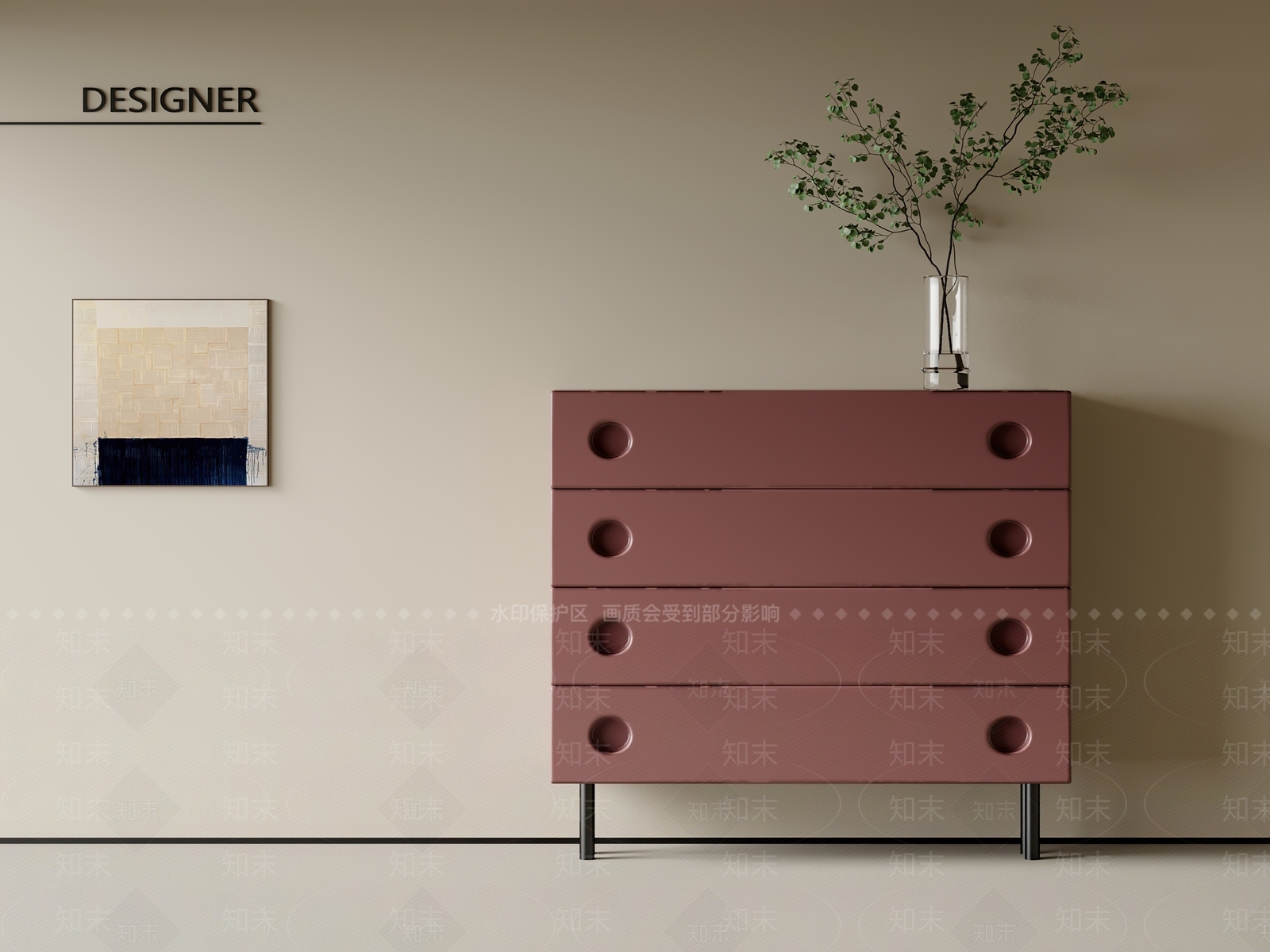 现代斗柜3D模型下载【ID:1201708762】