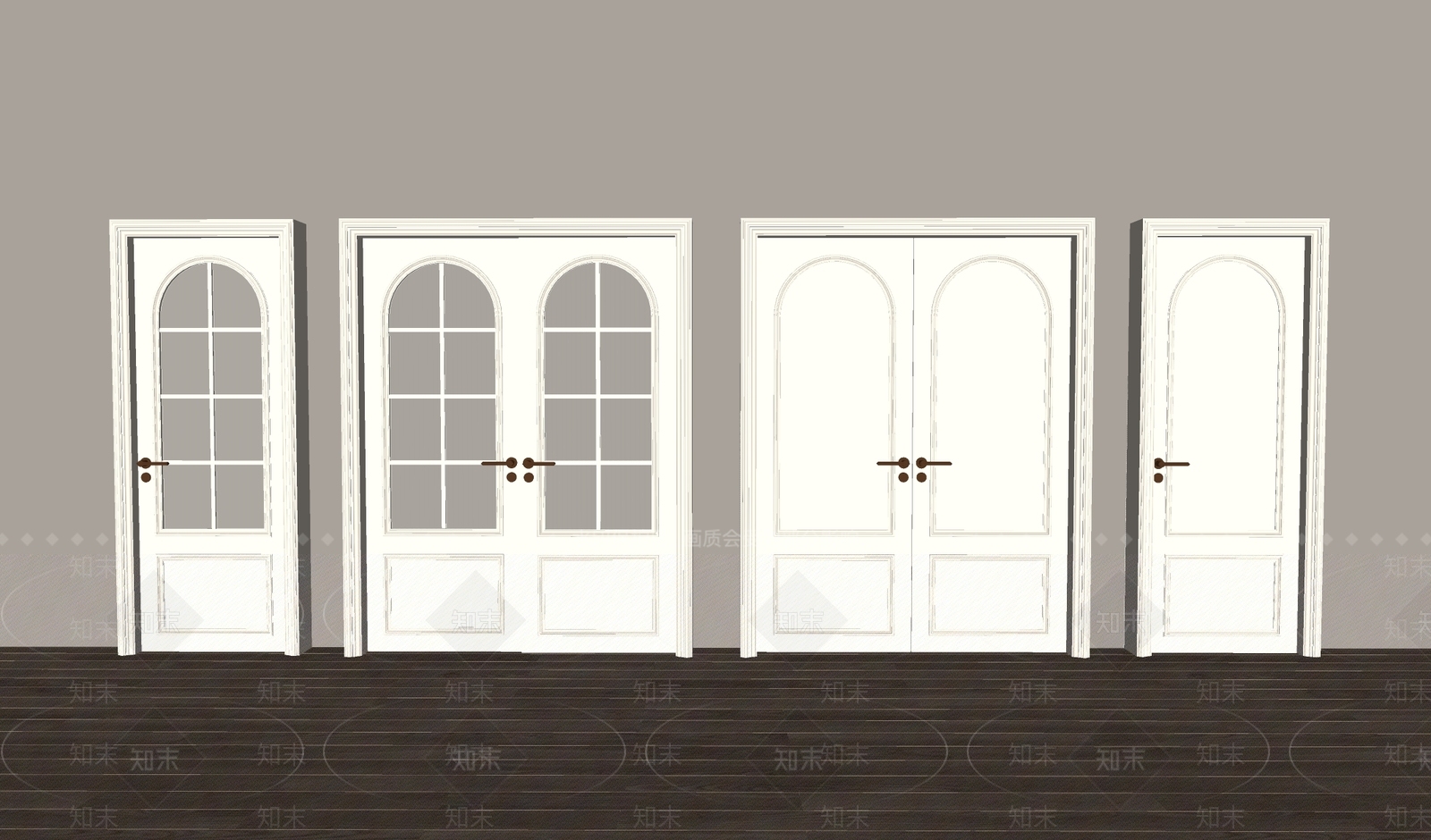 法式美式双开门SU模型下载【ID:1201709076】