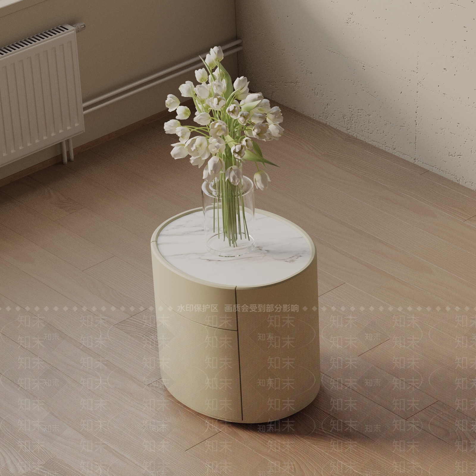 现代床头柜3D模型下载【ID:1201711770】