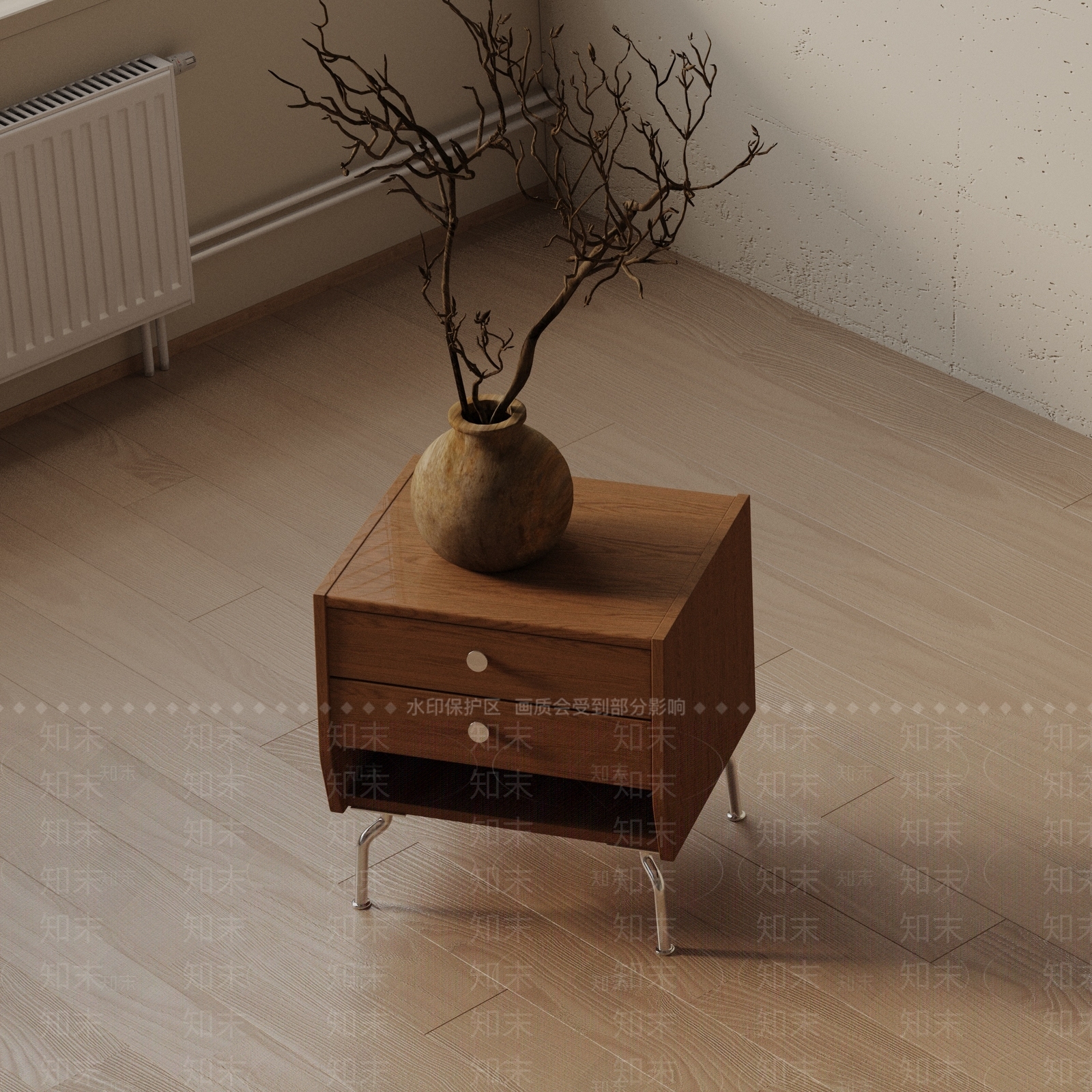 现代床头柜3D模型下载【ID:1201711744】