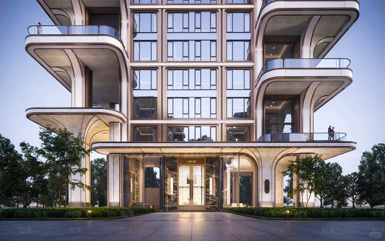 现代欧式高层住宅SU模型下载【ID:1201712562】