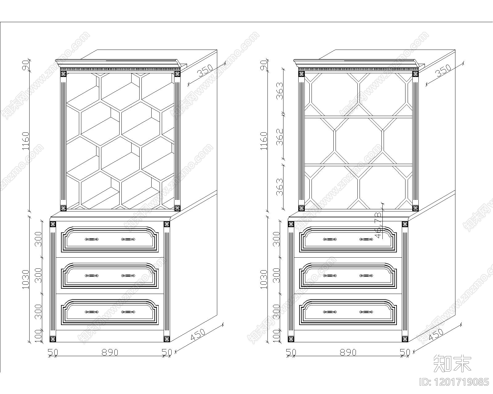 欧式家具图库施工图下载【ID:1201719085】