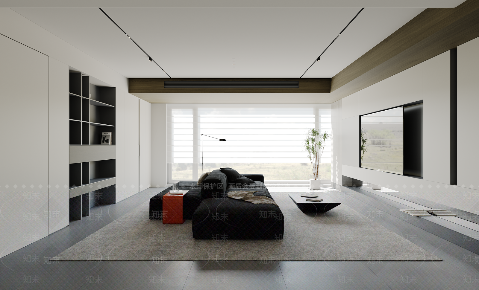 现代极简家居客厅3D模型下载【ID:1201723381】