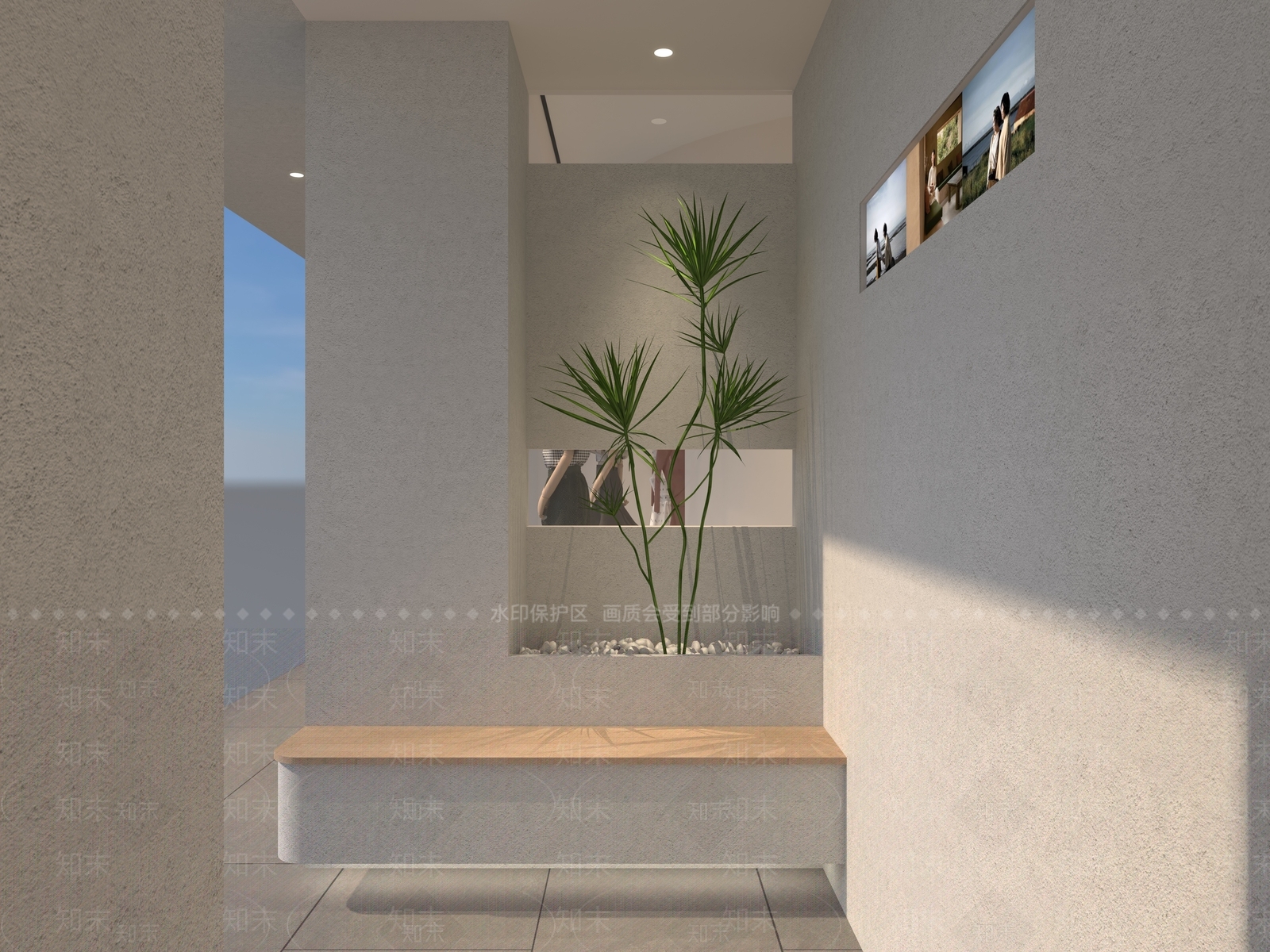 现代极简服装店3D模型下载【ID:1201724736】