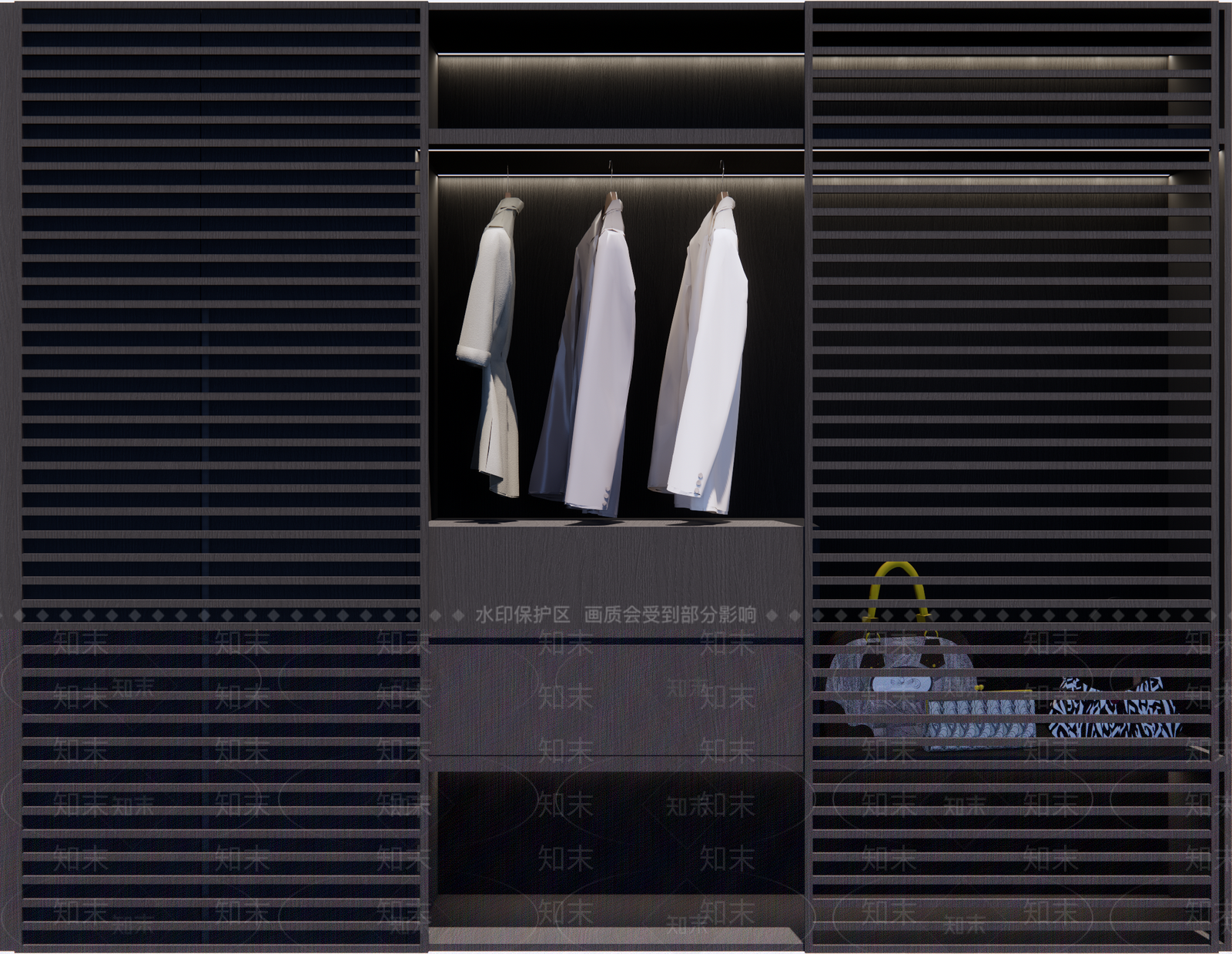 现代意式衣柜SU模型下载【ID:1201845817】