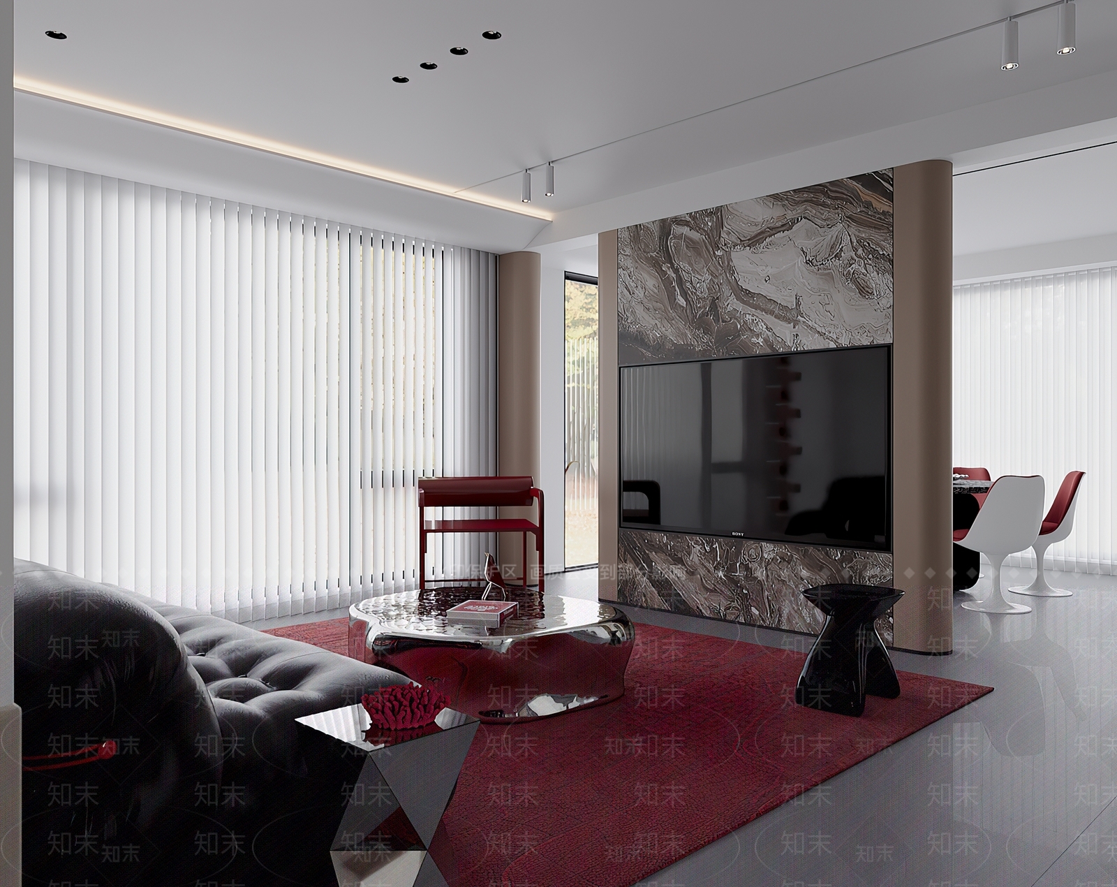 现代客餐厅3D模型下载【ID:1201726619】