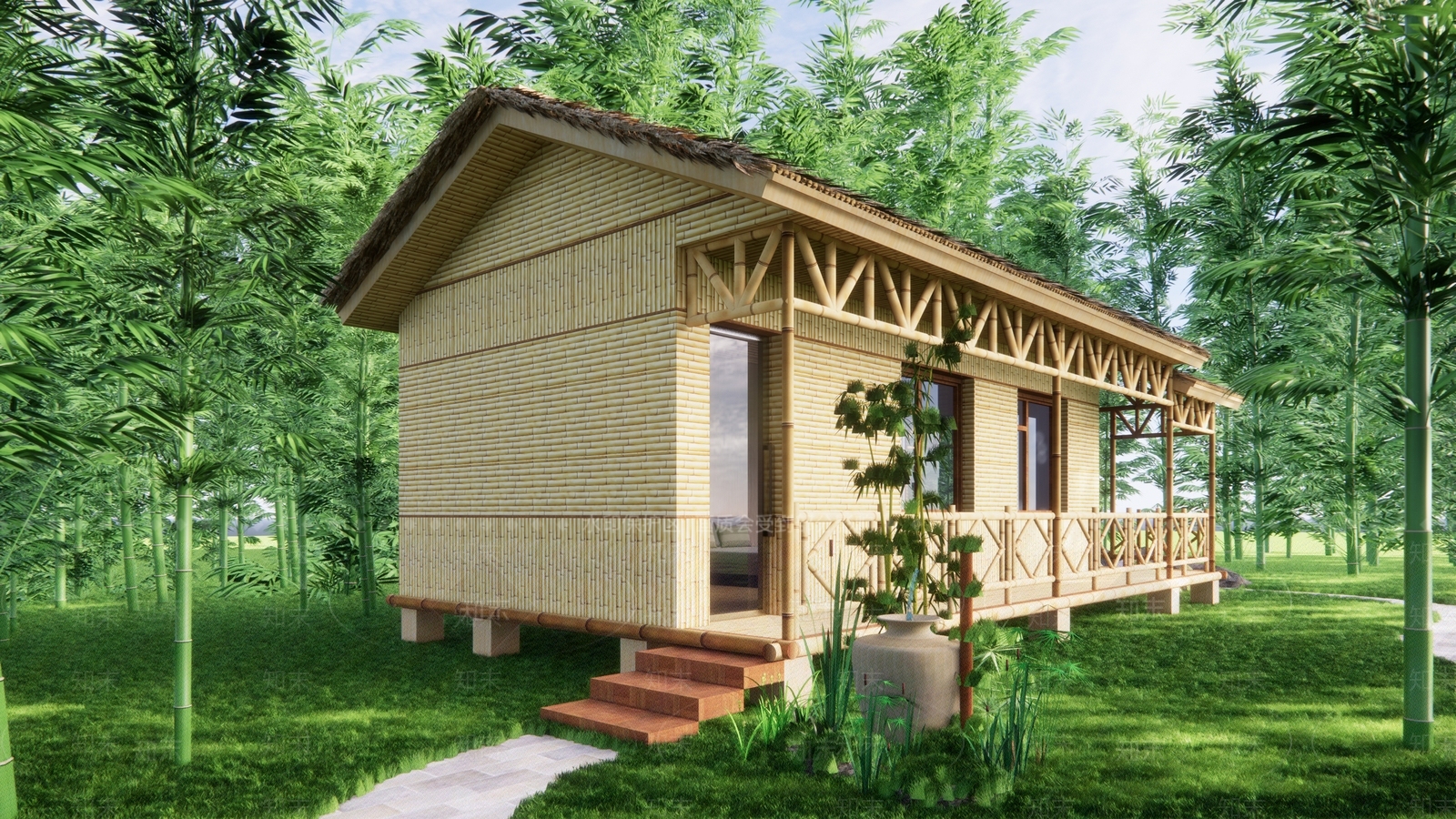 原木现代其他景观小建筑SU模型下载【ID:1201728920】