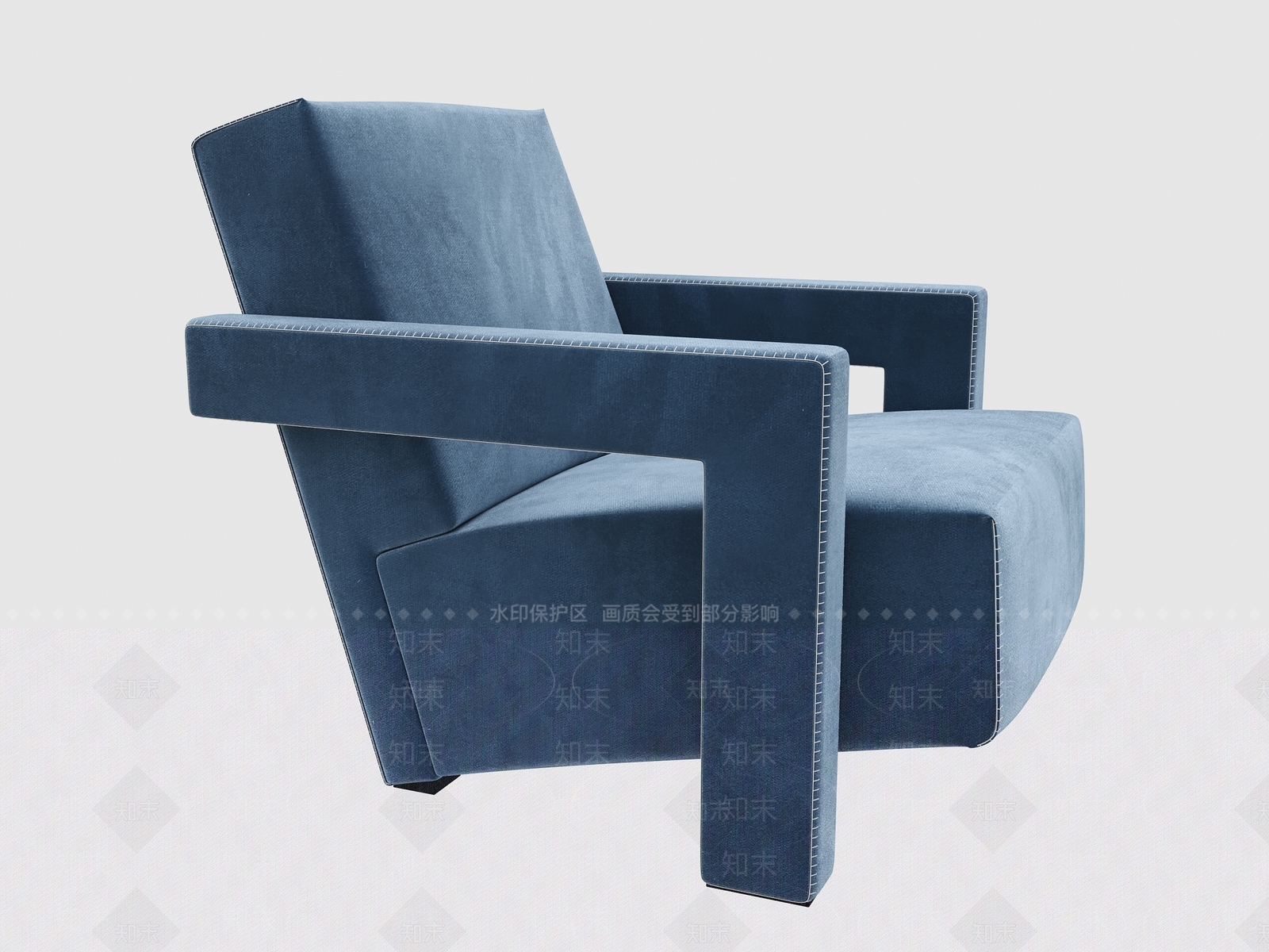 现代简约单人沙发3D模型下载【ID:1201728898】