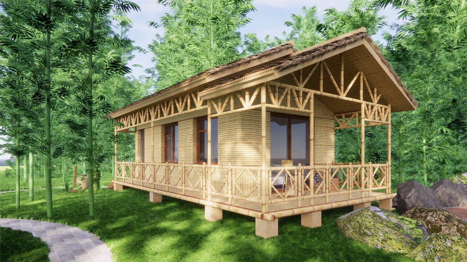 原木现代其他景观小建筑SU模型下载【ID:1201728920】