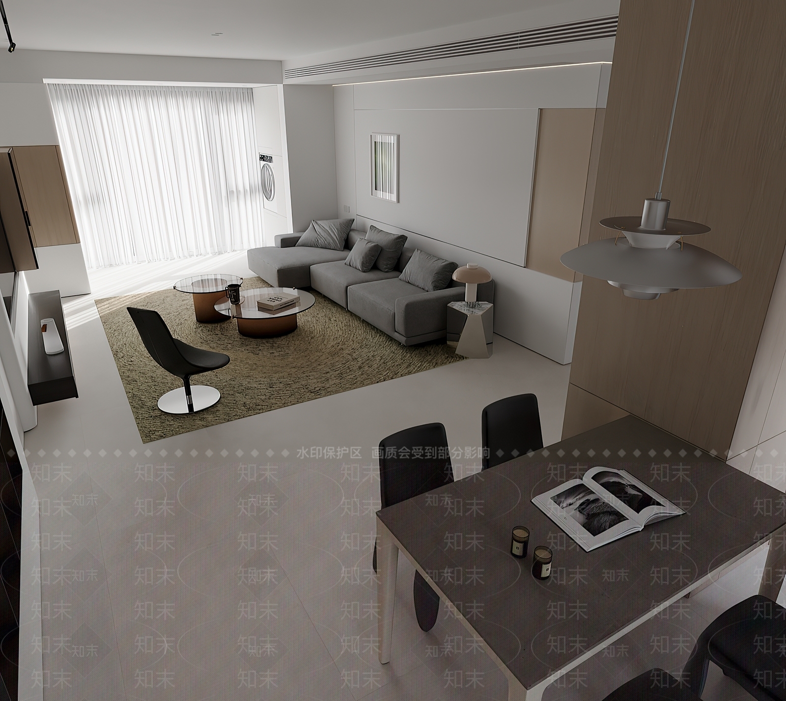 现代客餐厅3D模型下载【ID:1201729821】