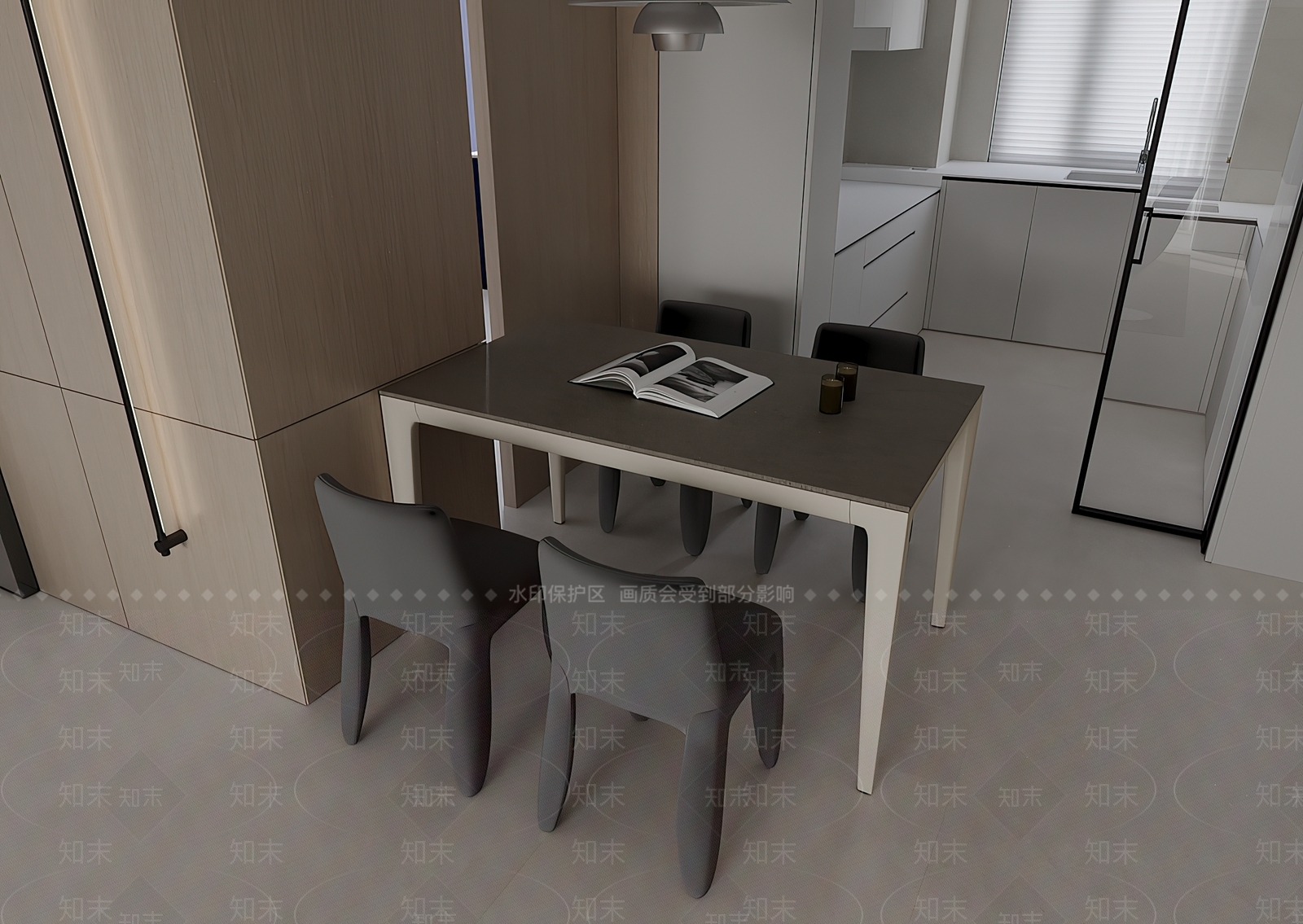 现代餐桌椅3D模型下载【ID:1201729719】