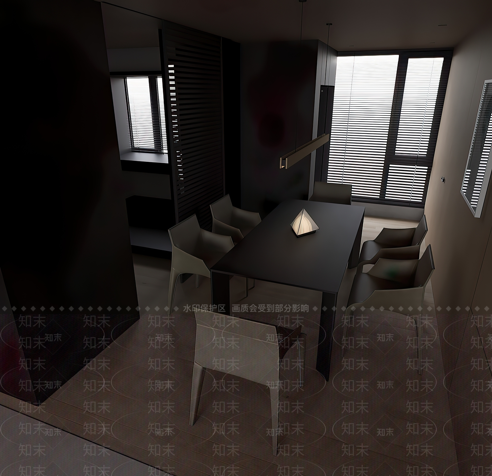 现代餐桌椅3D模型下载【ID:1201731008】
