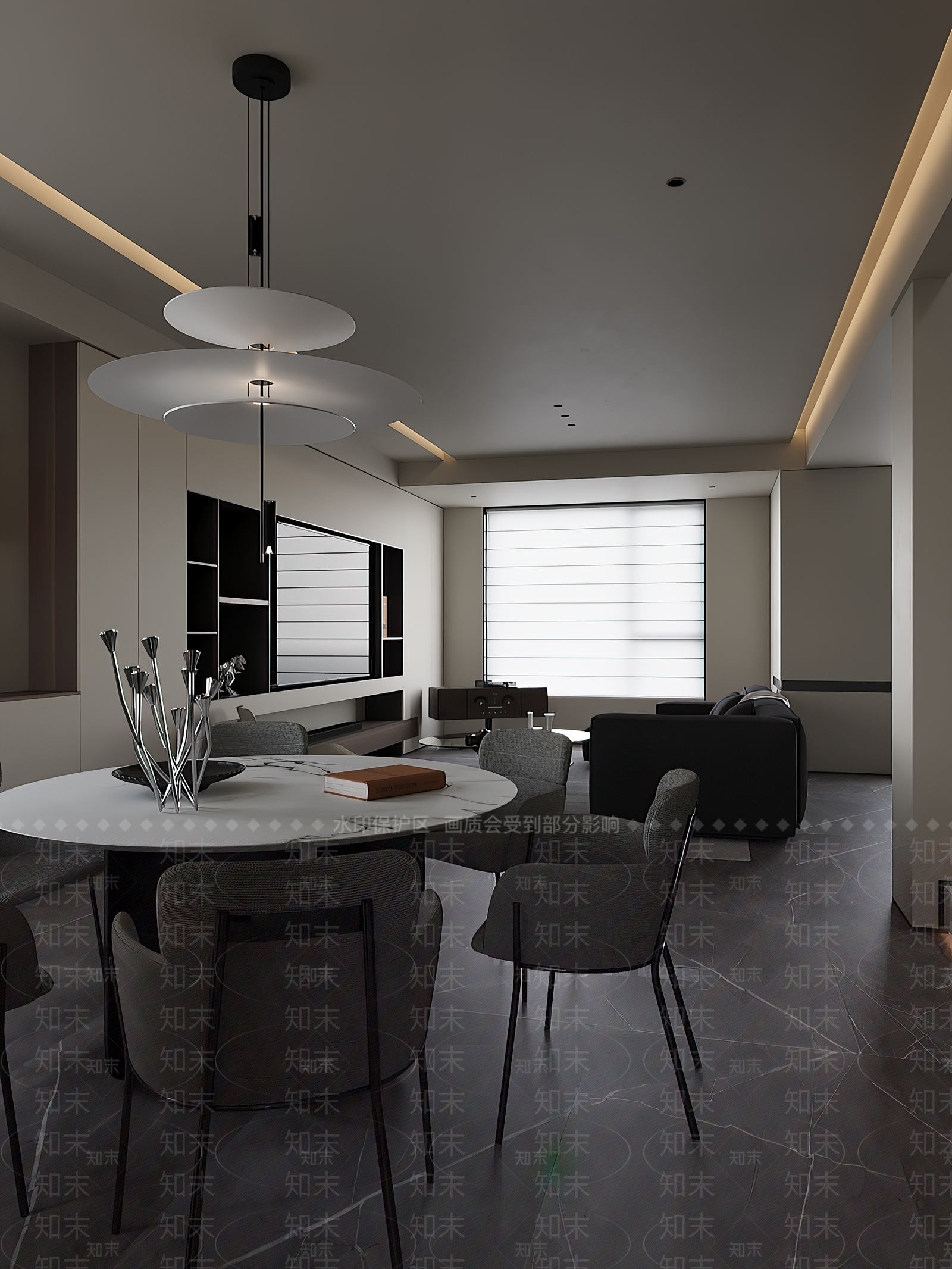 现代客餐厅3D模型下载【ID:1201733090】