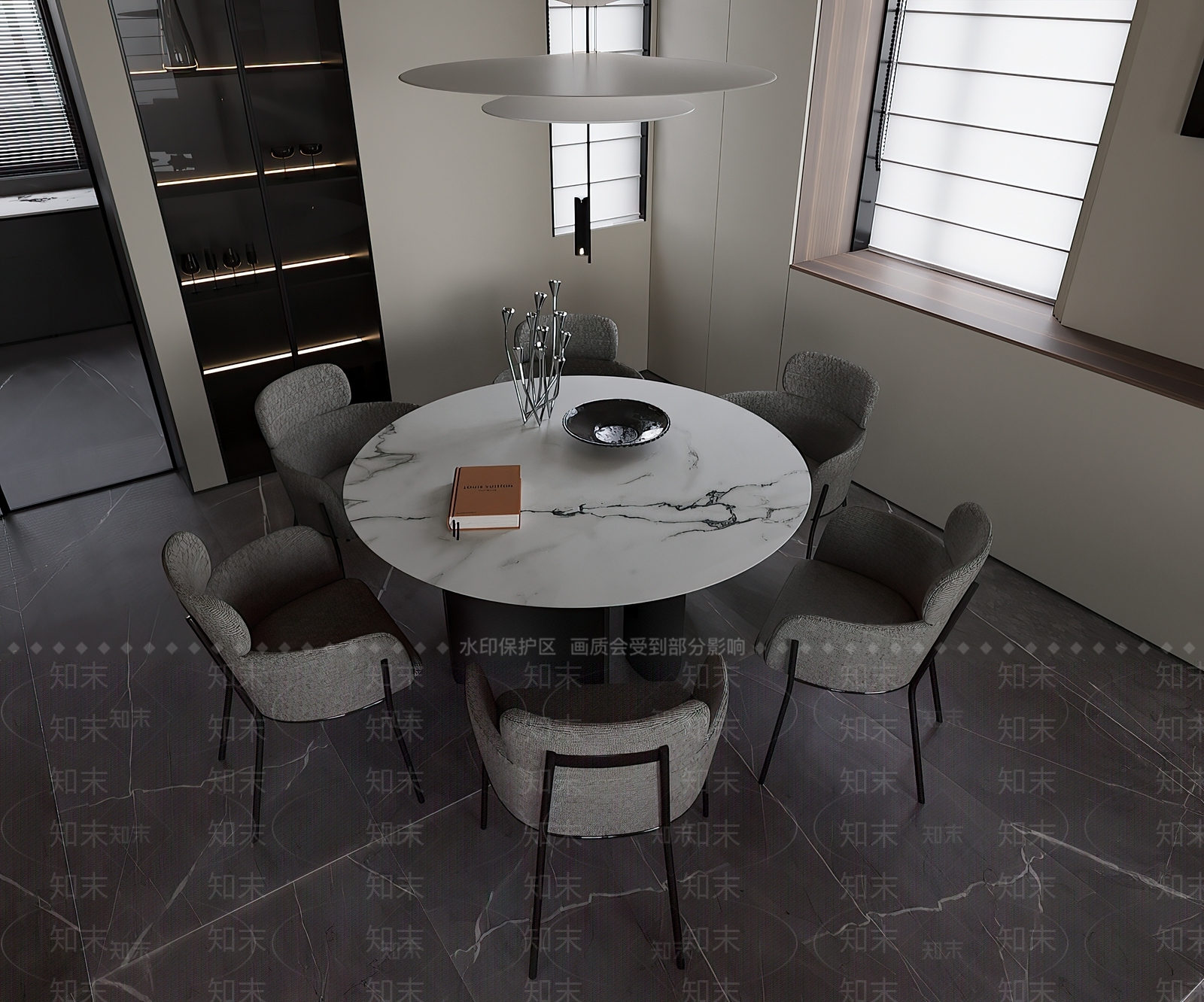 现代餐桌椅3D模型下载【ID:1201732611】