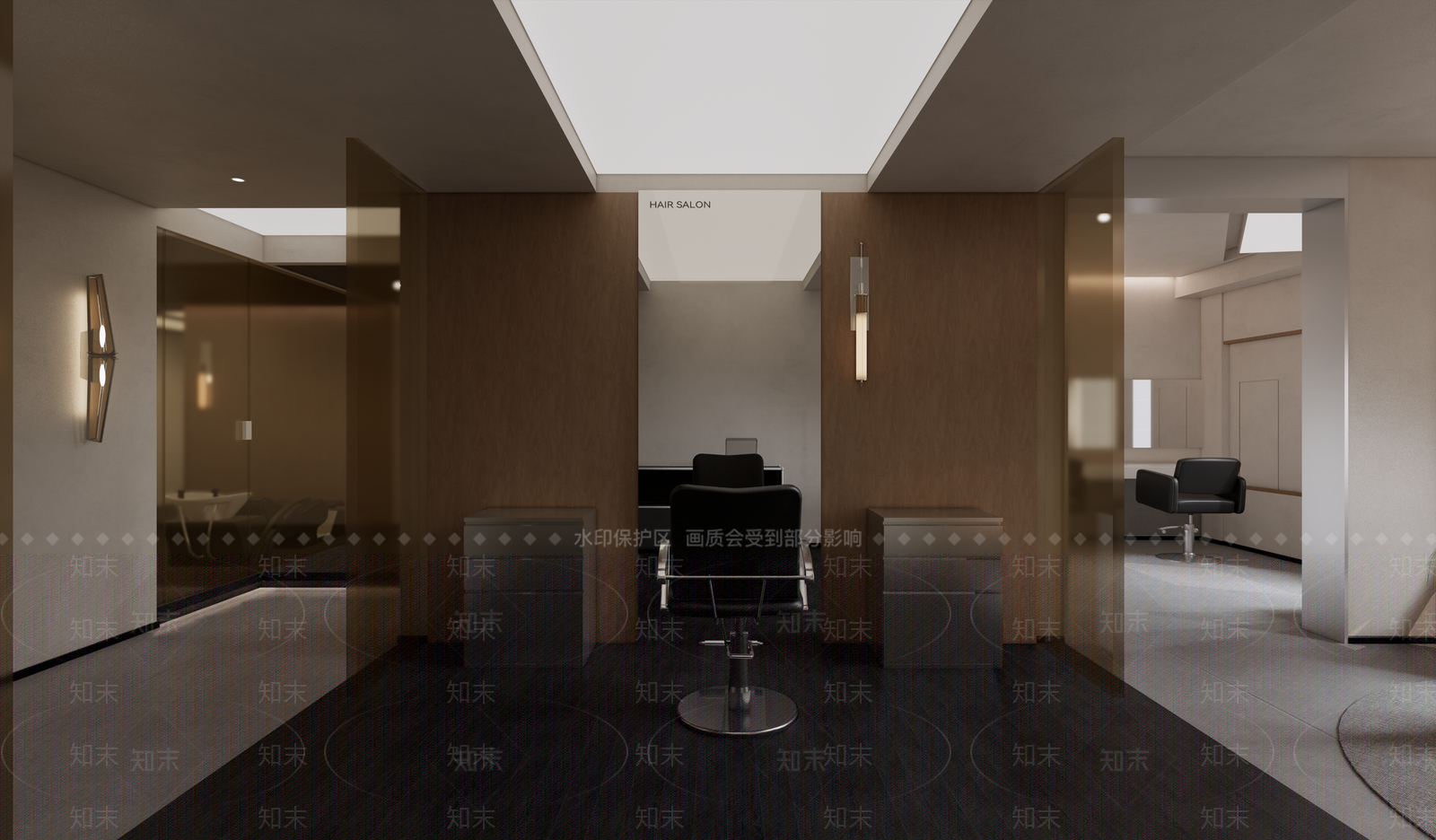 现代简约理发店SU模型下载【ID:1201732807】