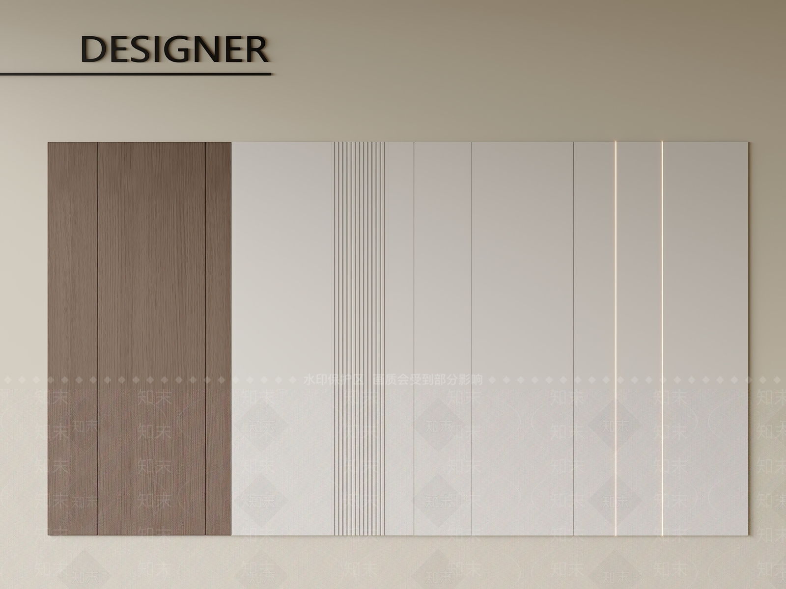 现代床头背景墙3D模型下载【ID:1201733511】