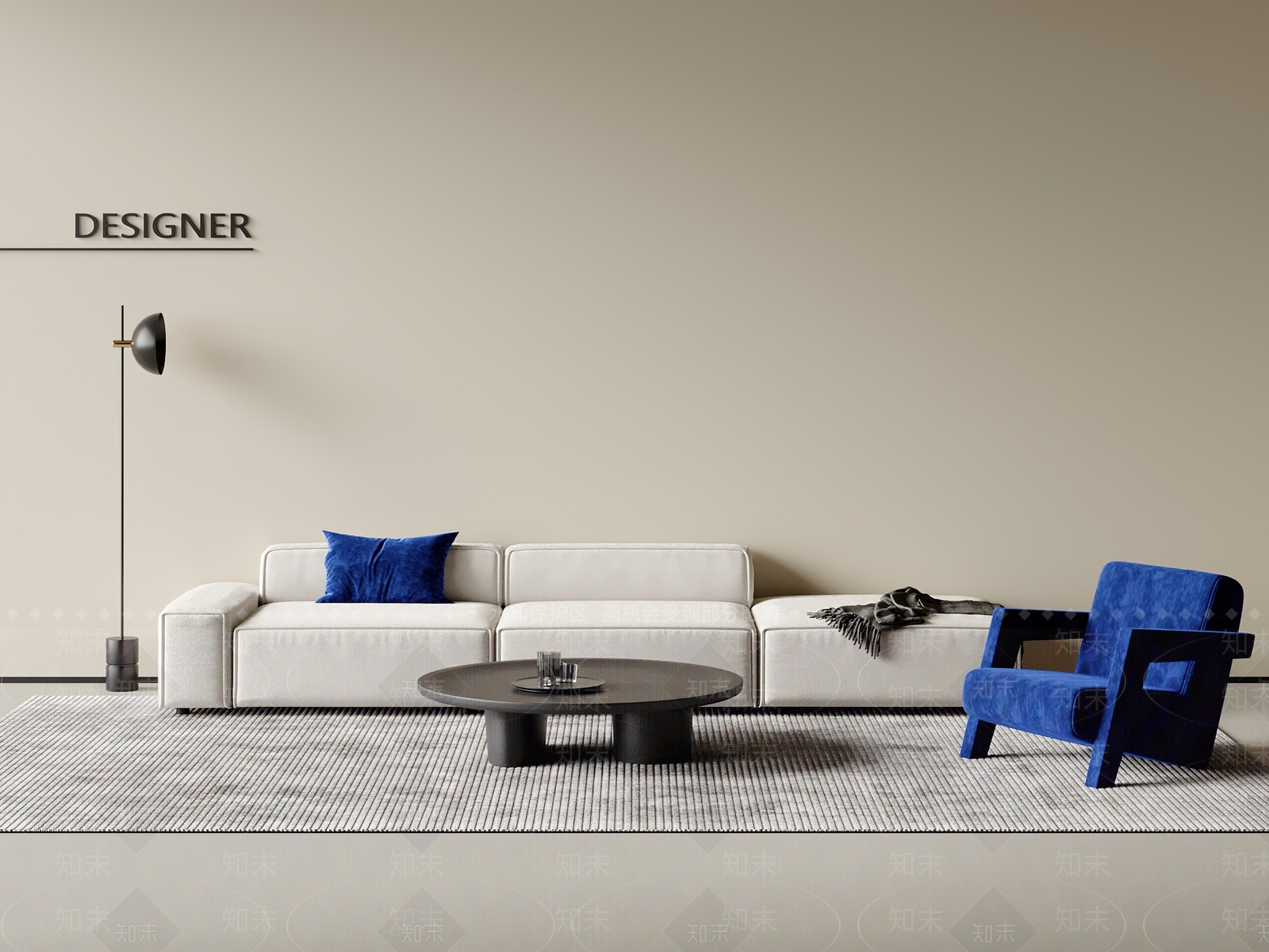 现代简约沙发组合3D模型下载【ID:1201733556】