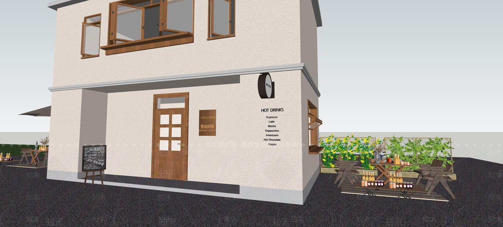 现代极简小公建SU模型下载【ID:1201734898】