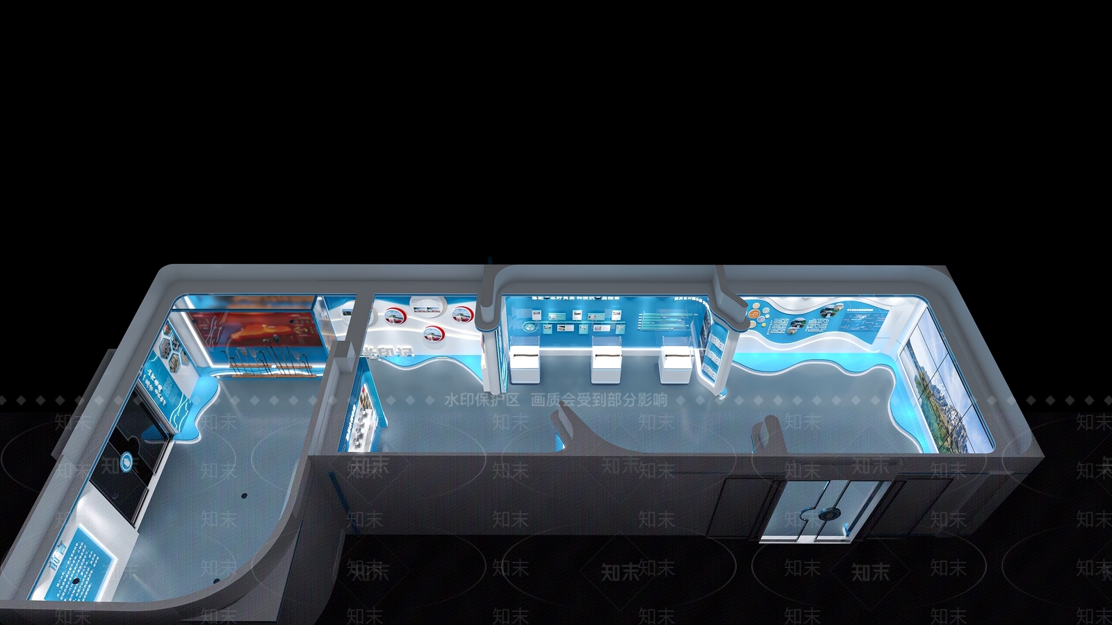 现代简约科技展厅3D模型下载【ID:1201736661】