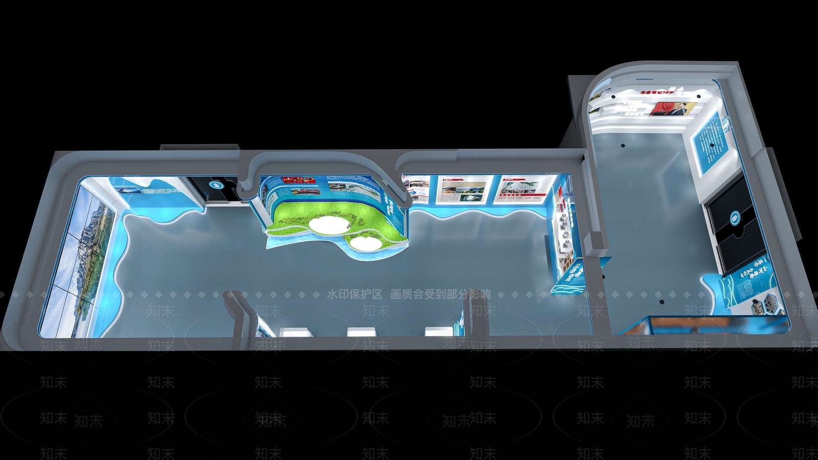 现代简约科技展厅3D模型下载【ID:1201736661】