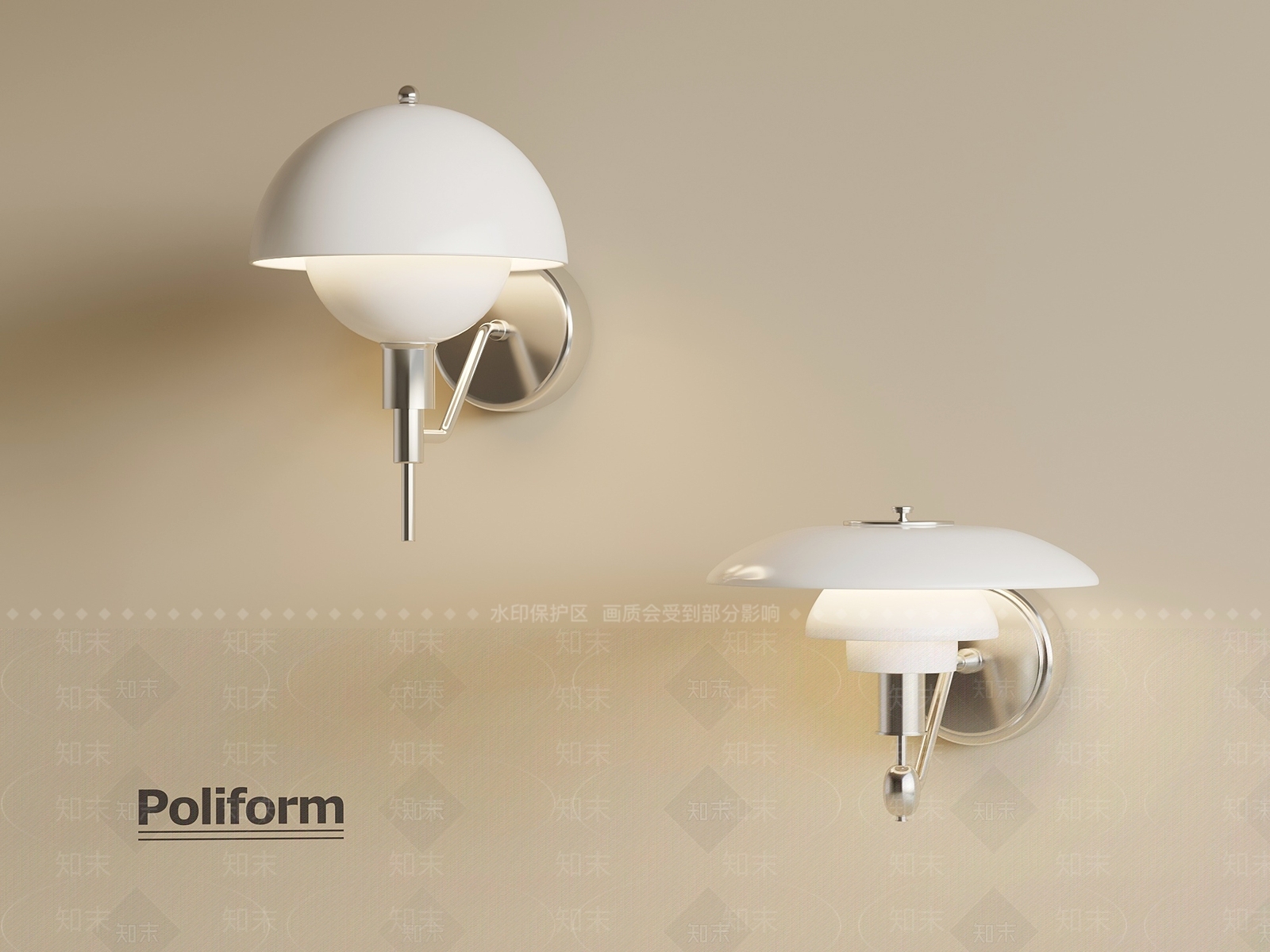 北欧壁灯3D模型下载【ID:1201737666】