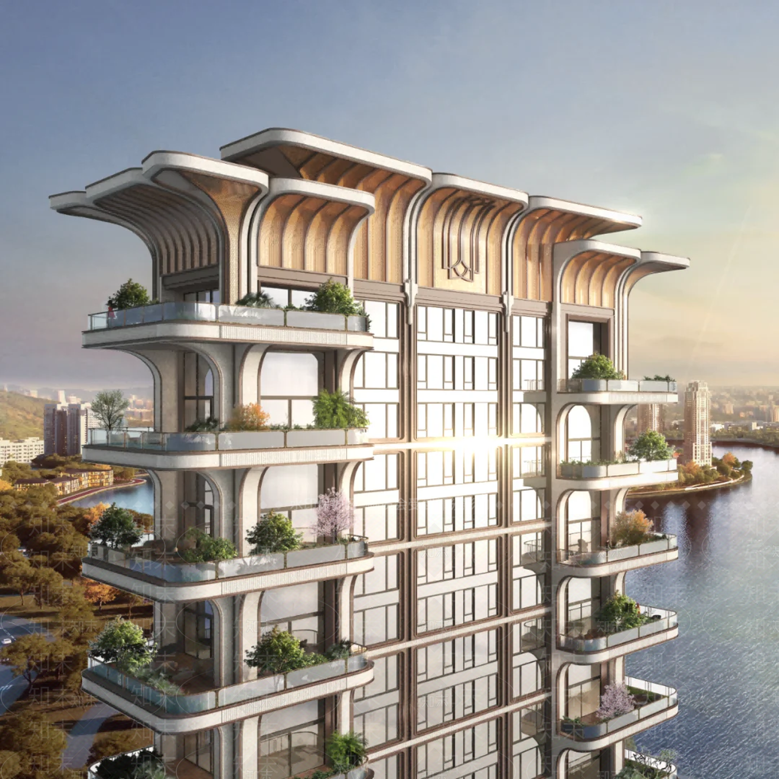 现代欧式高层住宅SU模型下载【ID:1201738372】