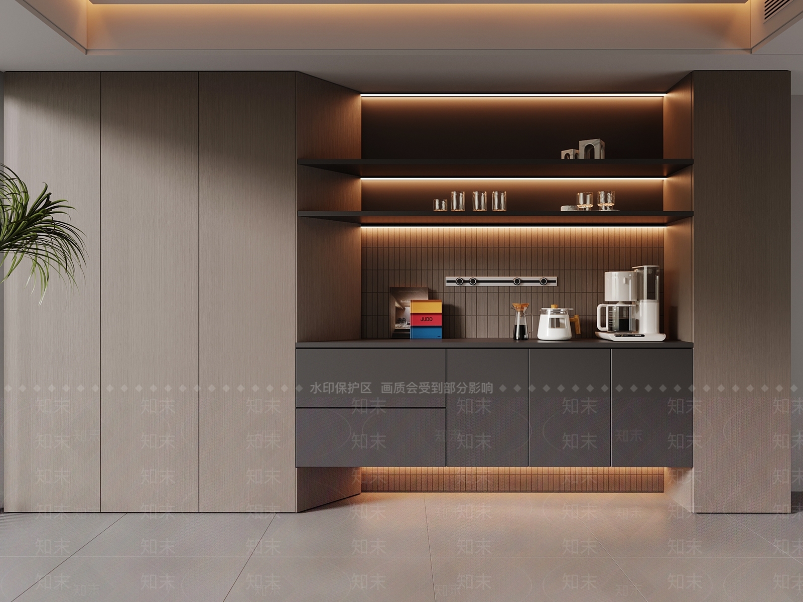 现代酒柜3D模型下载【ID:1201740125】