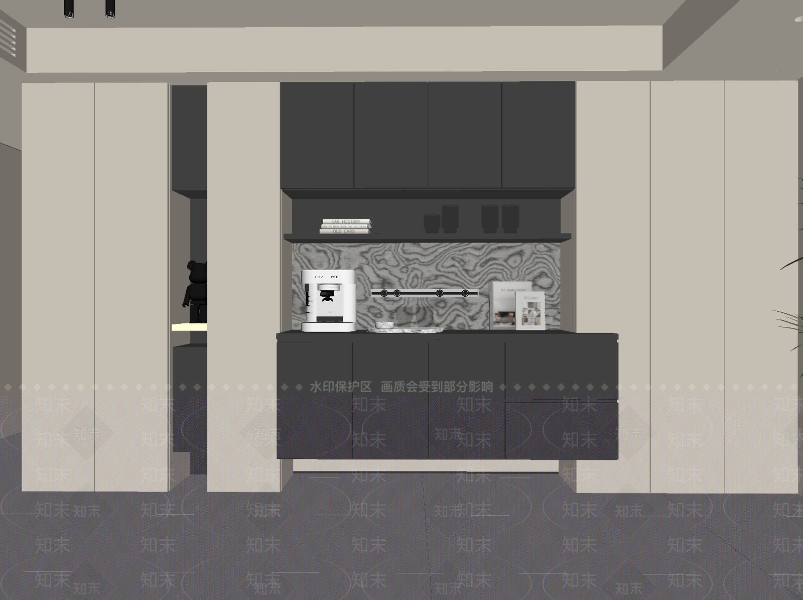 现代酒柜SU模型下载【ID:1201740228】
