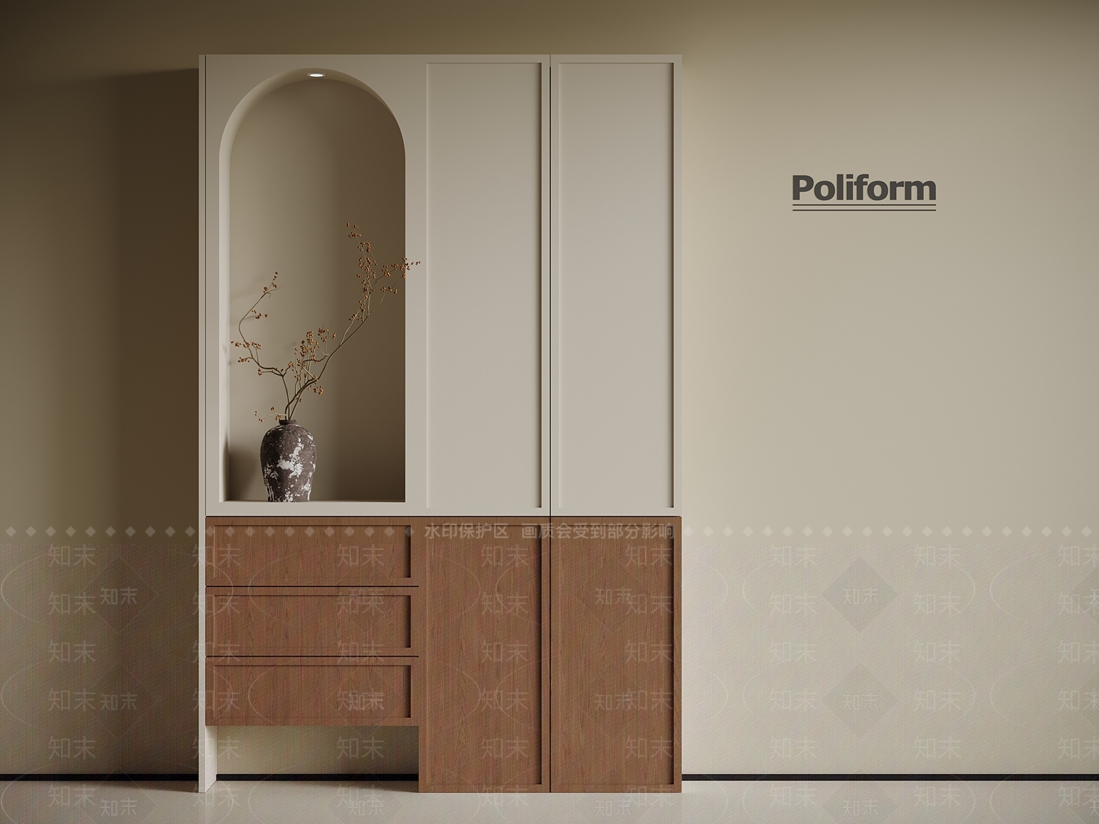 中古玄关柜3D模型下载【ID:1201740439】