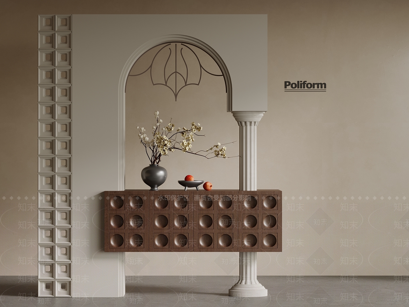 法式中古隔断3D模型下载【ID:1201741515】