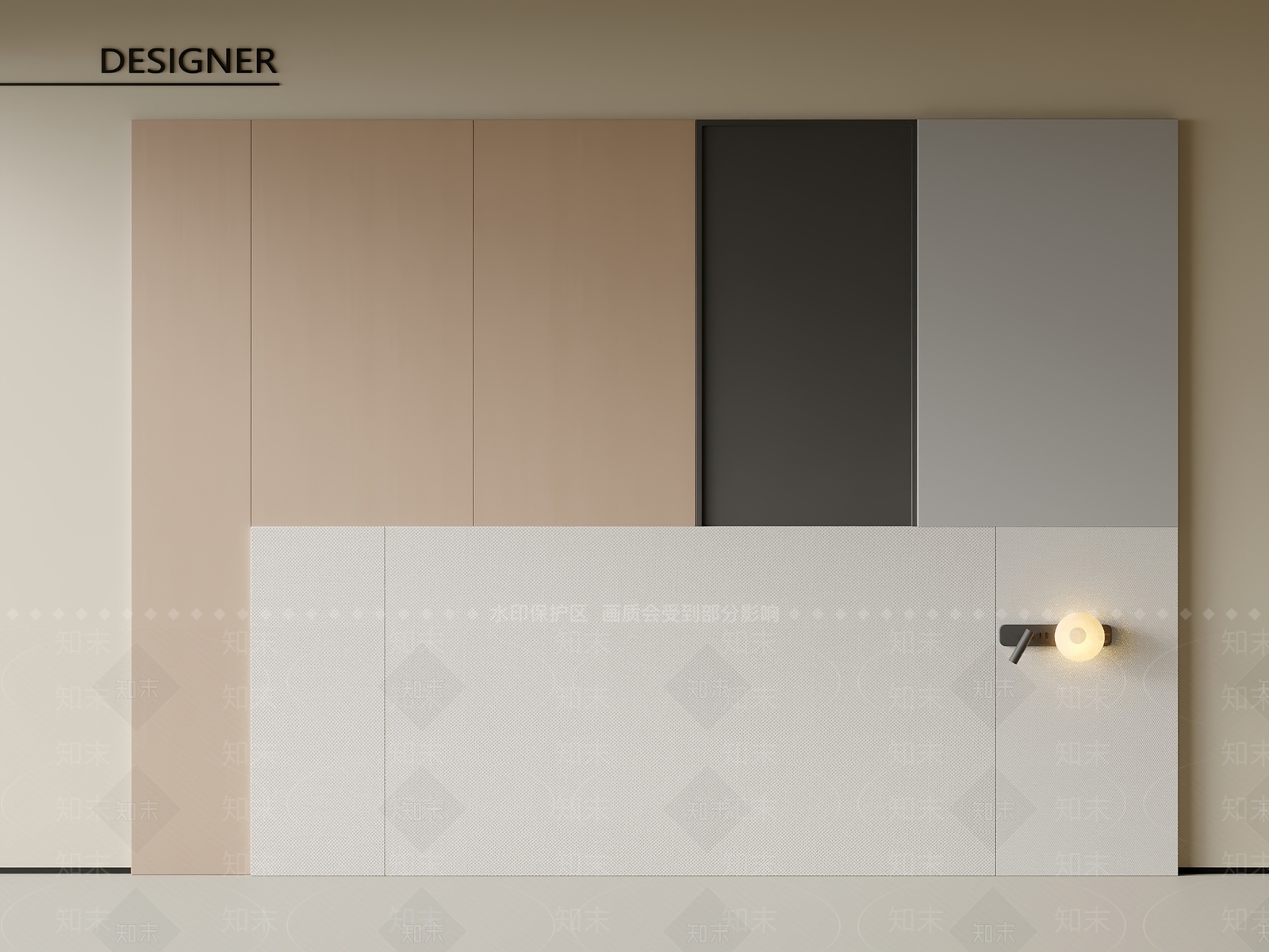 现代床头背景墙3D模型下载【ID:1201742058】